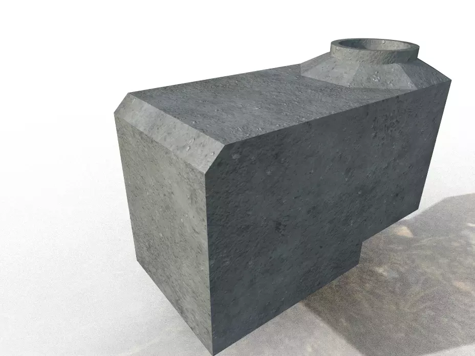 German WW2 machinegun bunker Low-poly 3D model_4