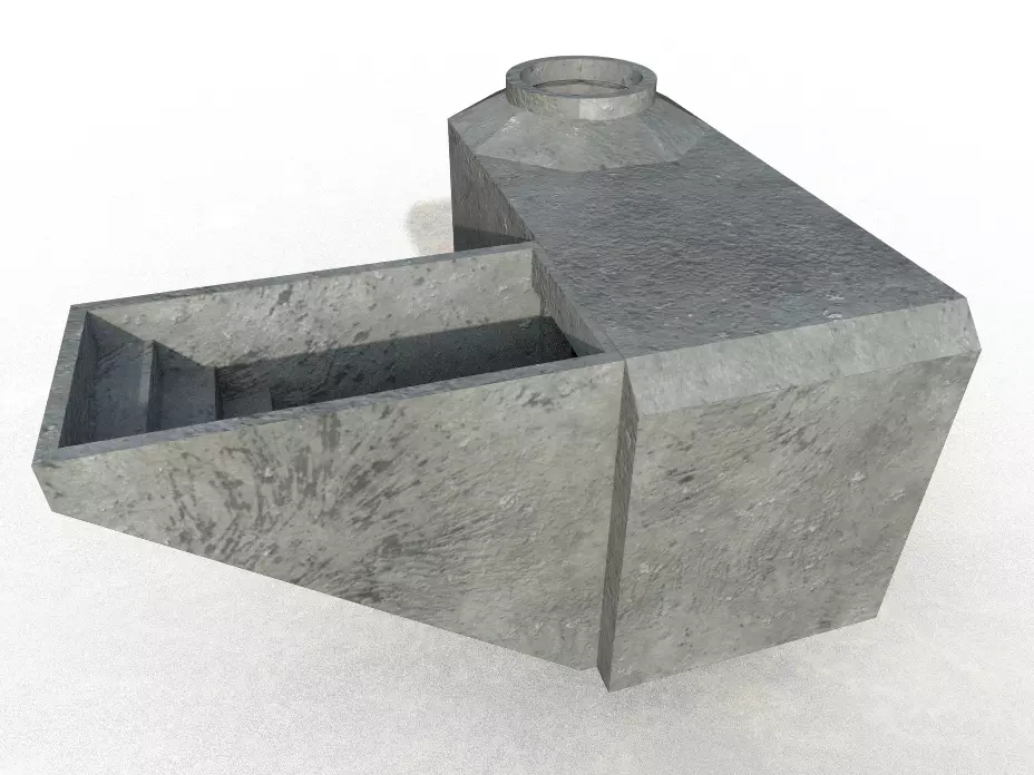 German WW2 machinegun bunker Low-poly 3D model_1