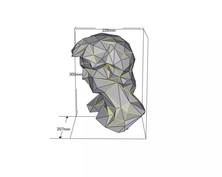 3D Printed Origami Model David 3D print model_9