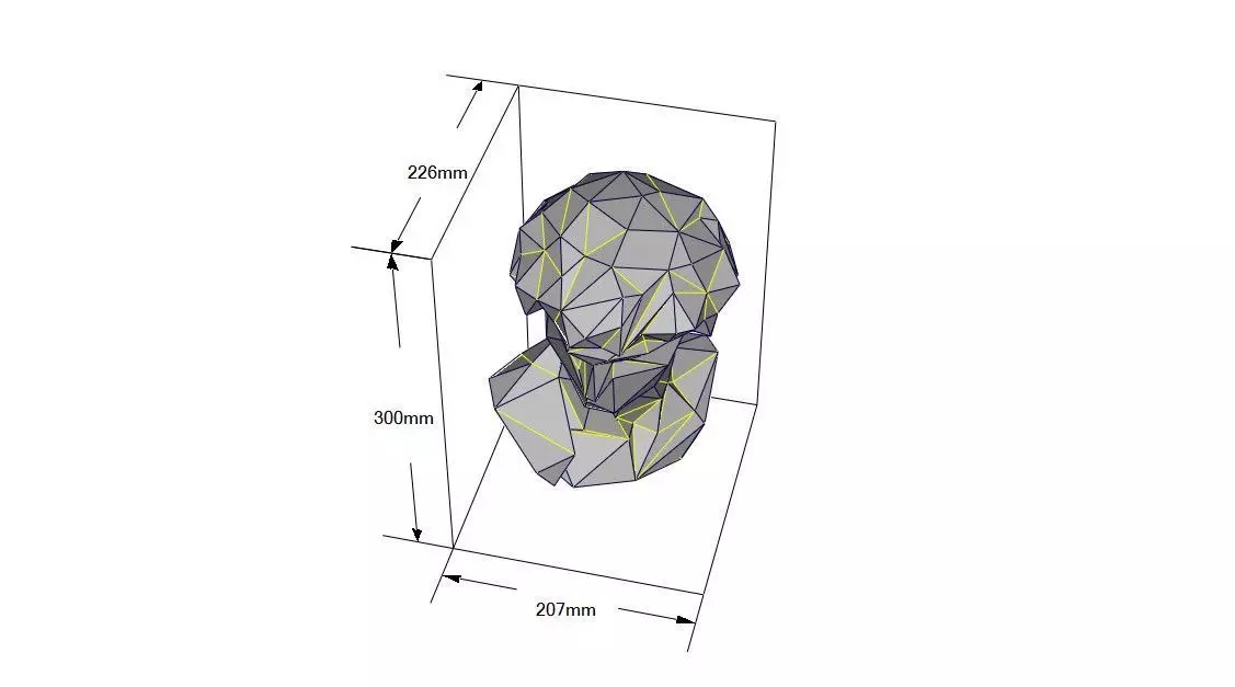 3D Printed Origami Model David 3D print model_11