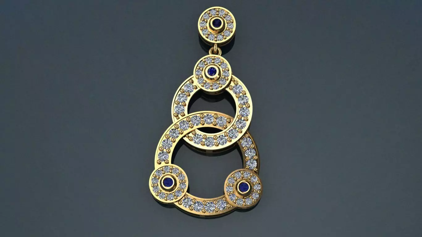 3D Jewelry Model - Orbit Pendant 3D print model