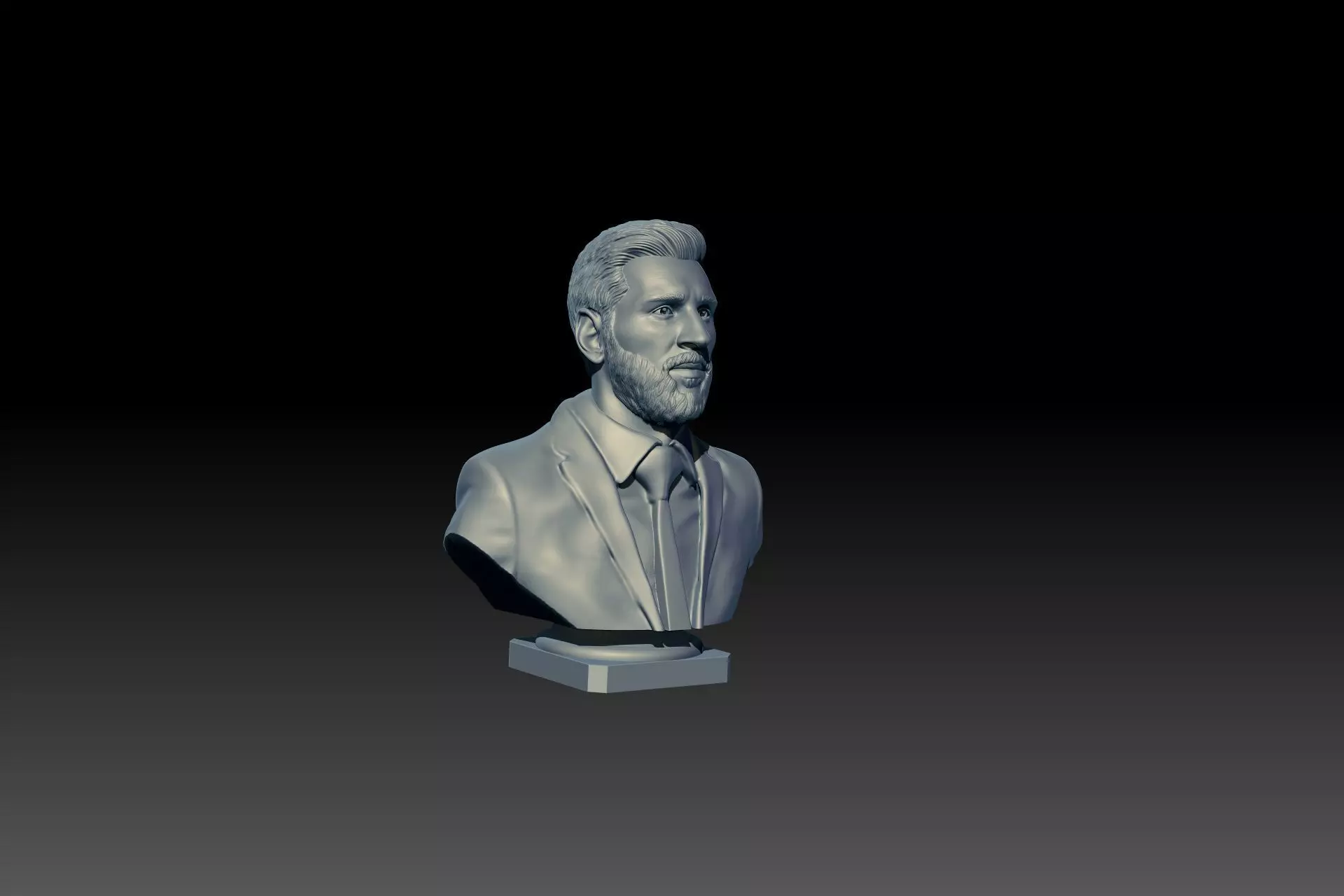 Lionel Messi Bust 3D STL model for 3D printing 3D print model_4