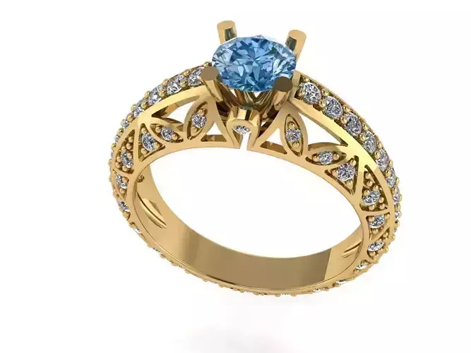 Diamond Ring-Weeding Ring-3D print models