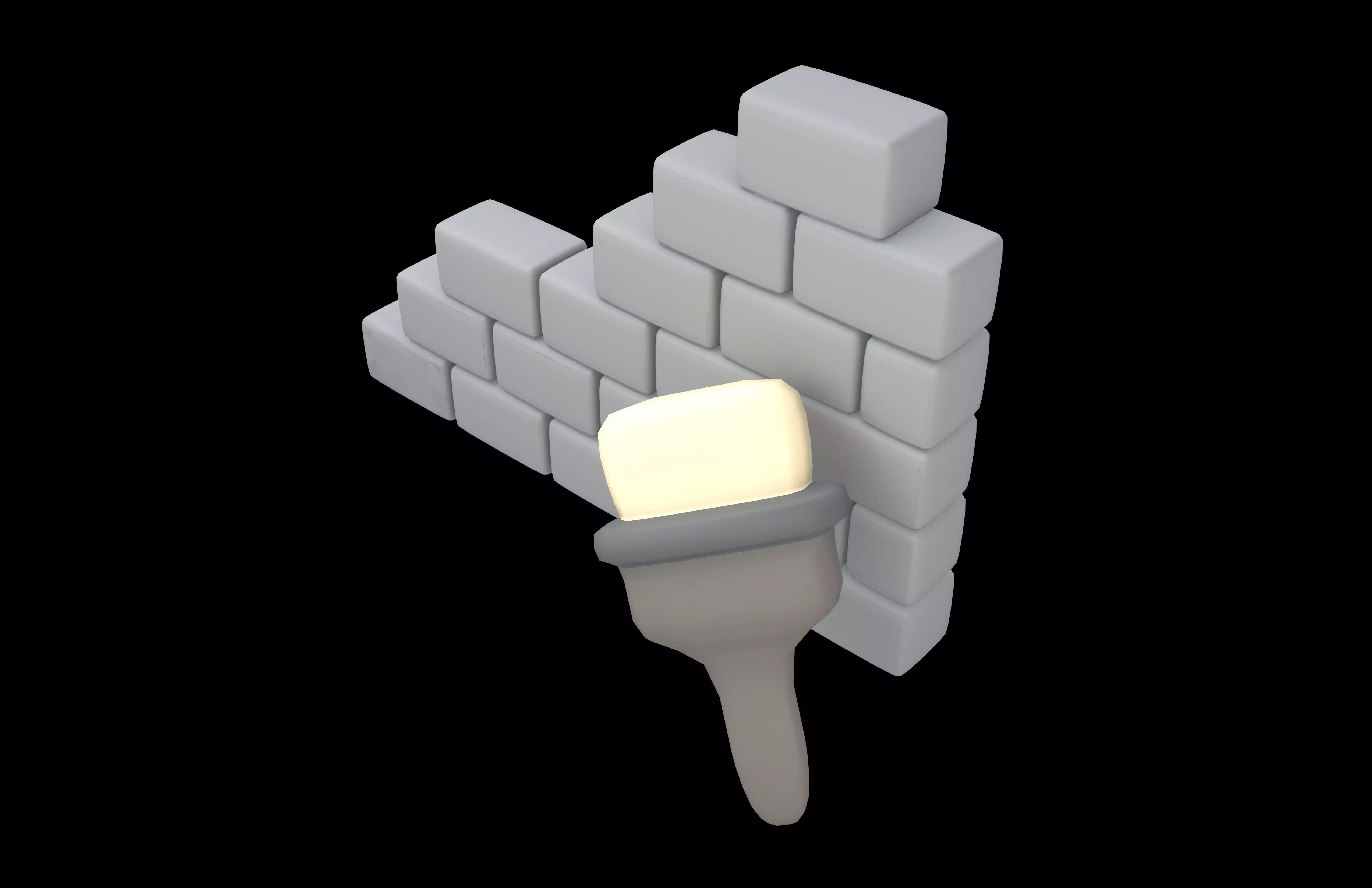 Paint Wall Icon v1 002 Low-poly 3D model_3