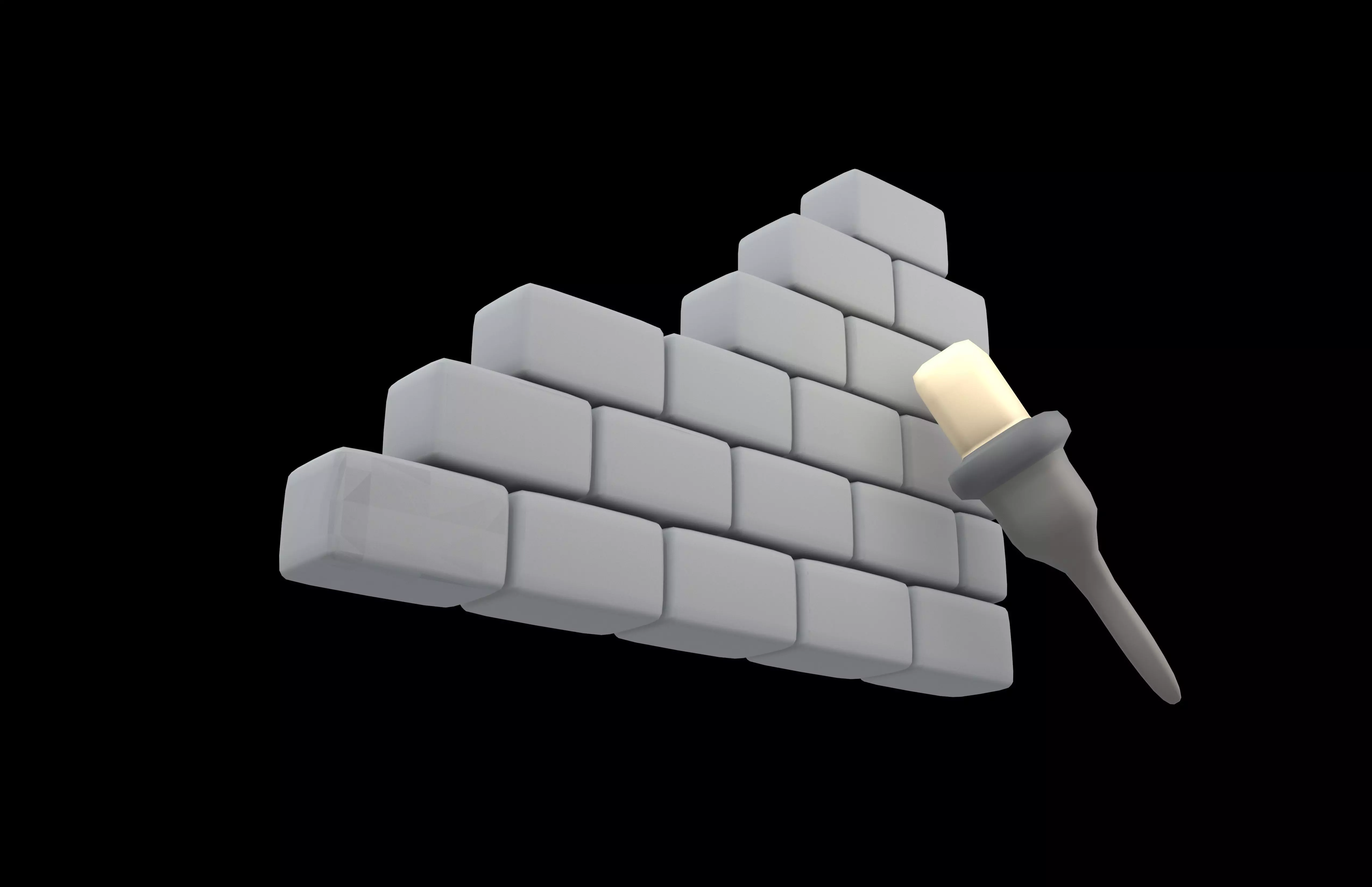 Paint Wall Icon v1 002 Low-poly 3D model_1