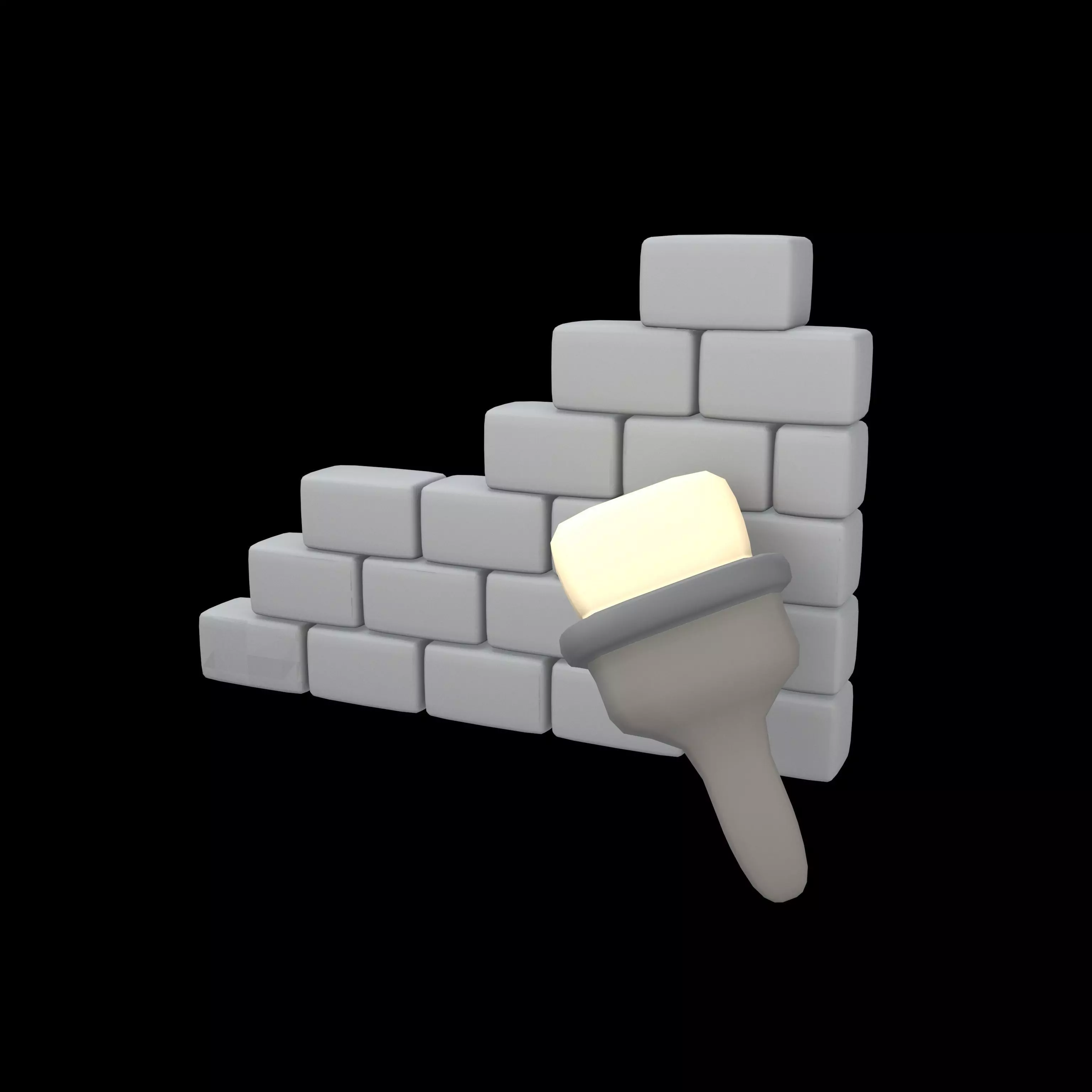 Paint Wall Icon v1 002 Low-poly 3D model_0