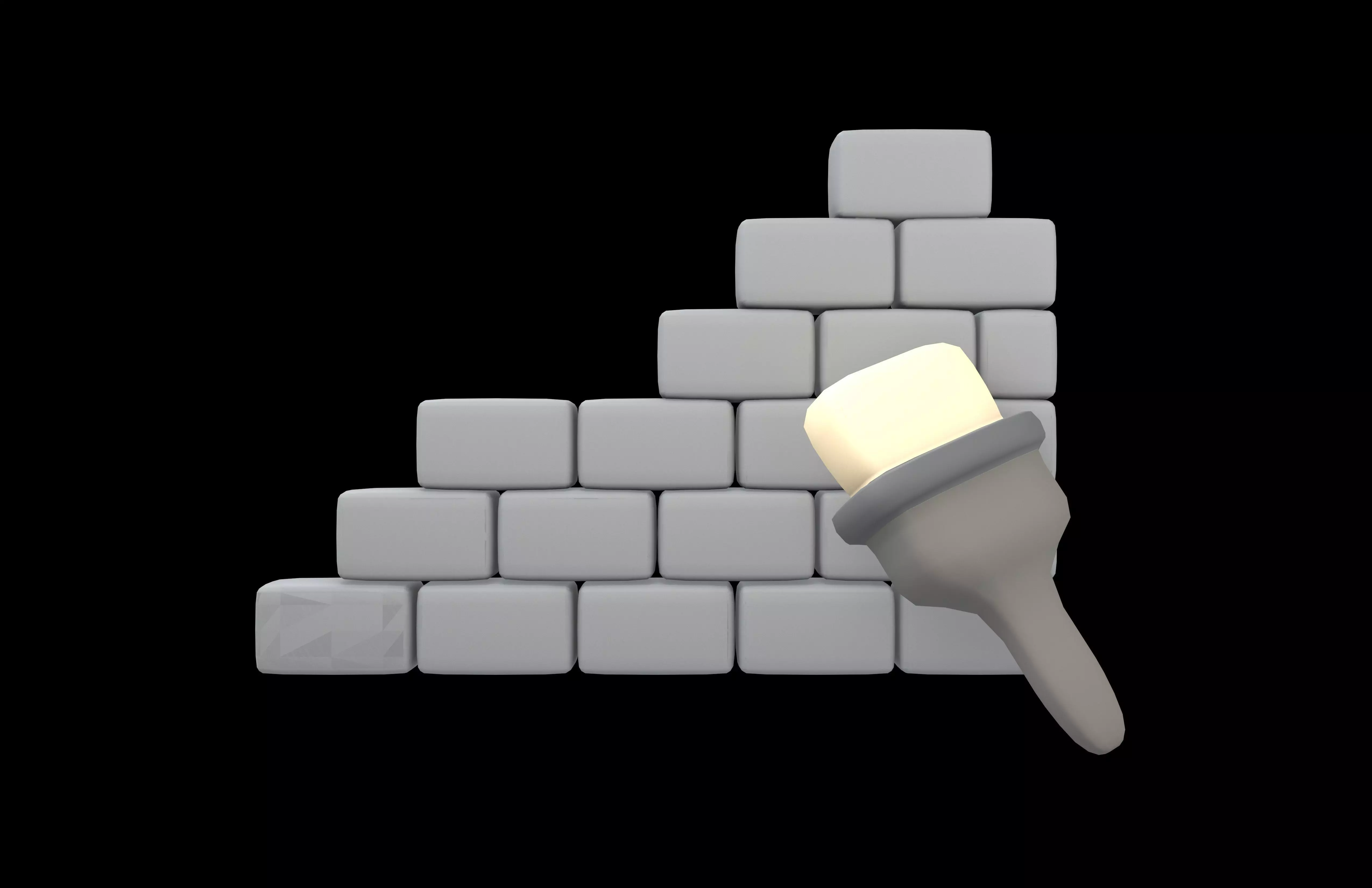Paint Wall Icon v1 002 Low-poly 3D model_2