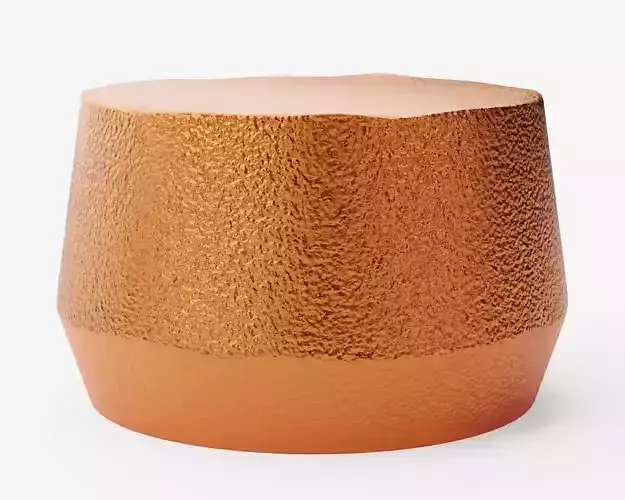 Hammered Copper Drum Table 3D model