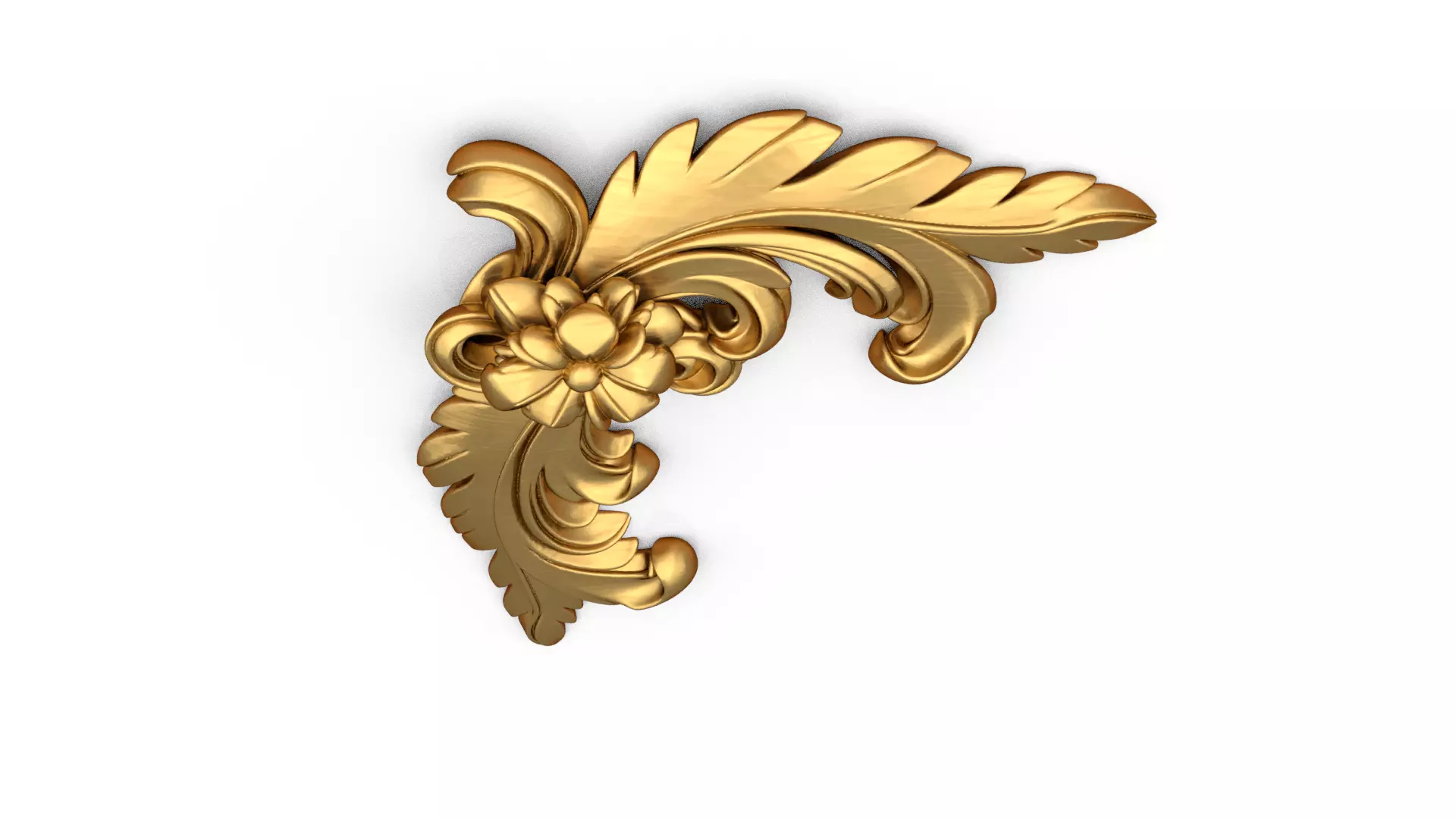 Classic carved corner decor ornament cnc 3d printing stl 10 3D print model_2