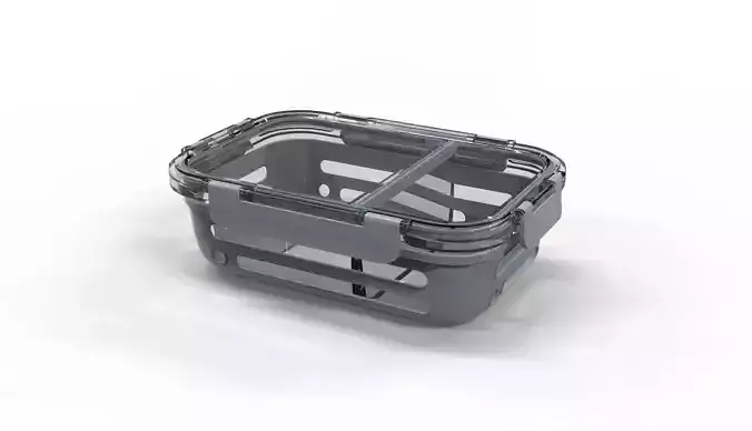 Lunch box fresh grip  Low-poly 3D model