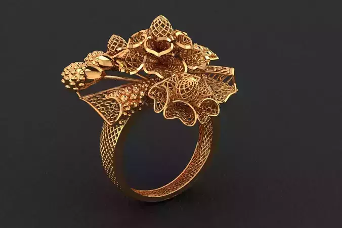 Celestial Filigree Ring 7gm