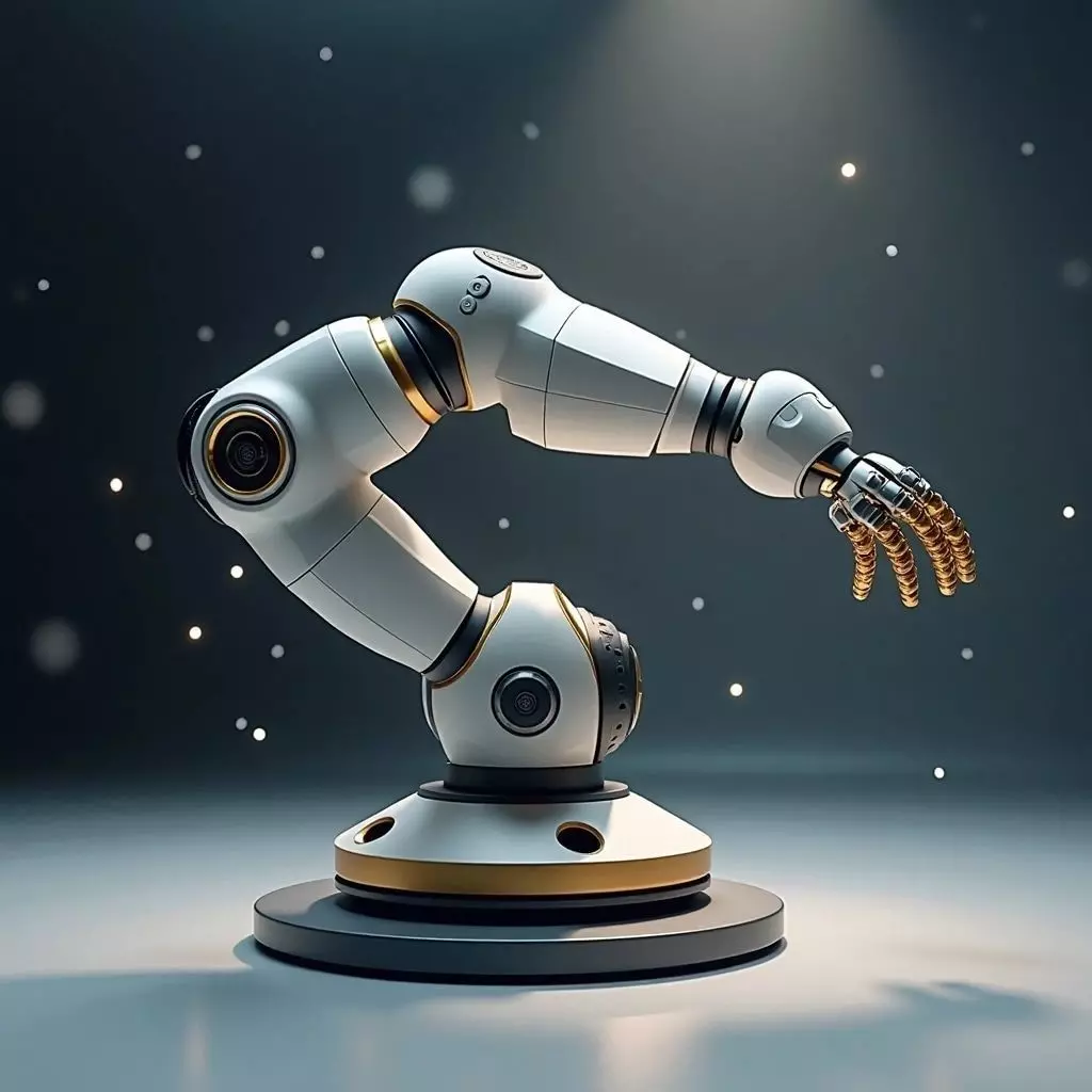 Robot Arm 2 Low-poly 3D model_0