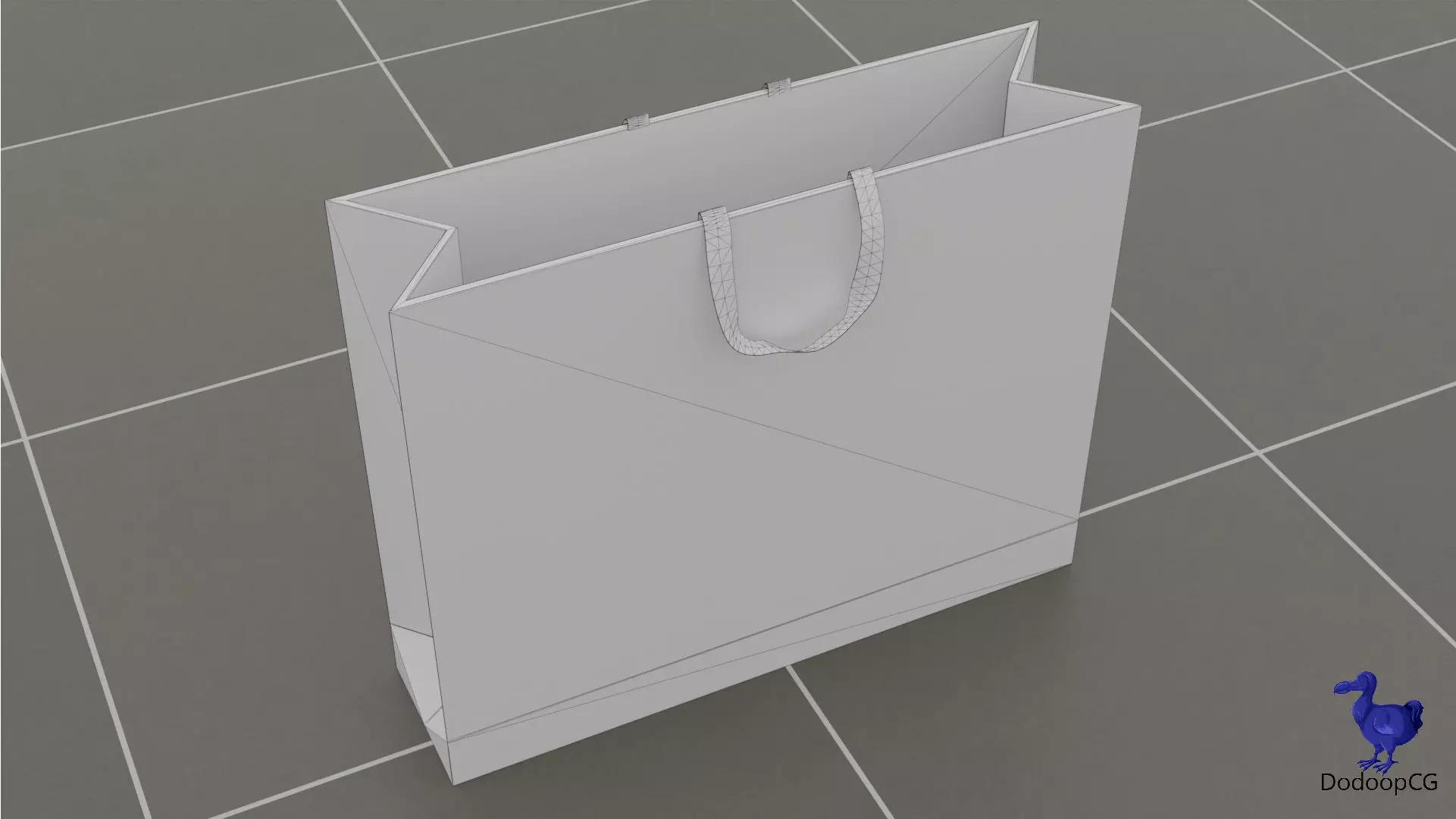 Louis Vuitton Shopping Bag - Luxury 3D Packaging Model Low-poly 3D model_26