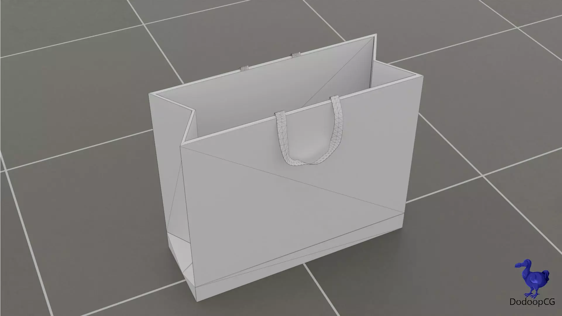 Louis Vuitton Shopping Bag - Luxury 3D Packaging Model Low-poly 3D model_24
