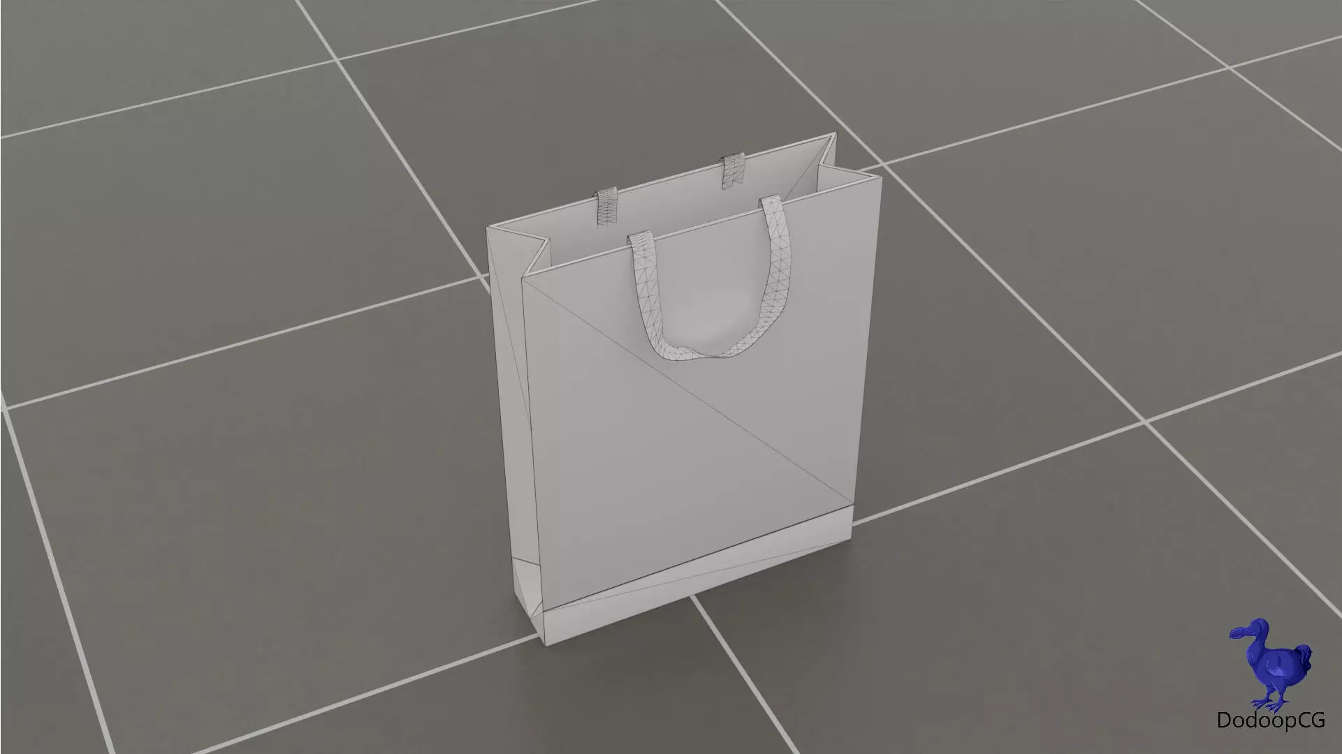 Louis Vuitton Shopping Bag - Luxury 3D Packaging Model Low-poly 3D model_17