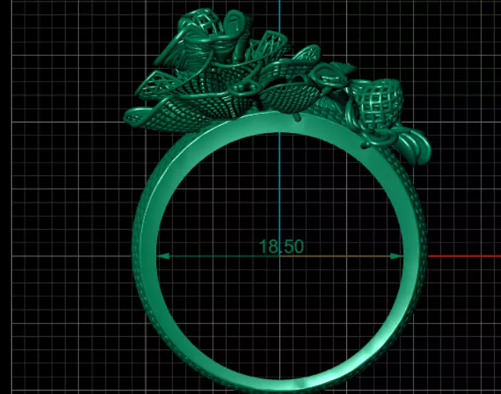 Elysian Bloom Ring 5gm 3D print model_4