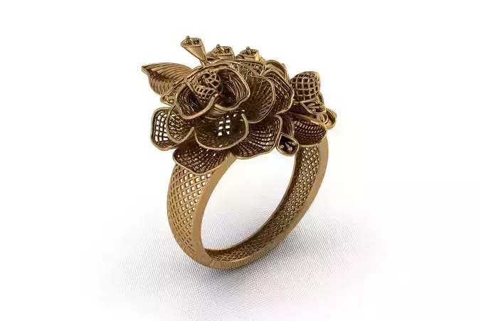 Elysian Bloom Ring 5gm 3D print model