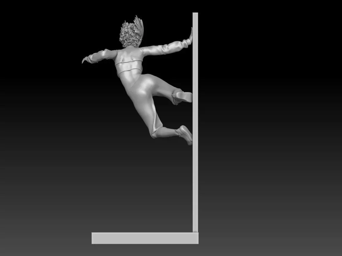 best pose parkour girl 4 3D print model_2