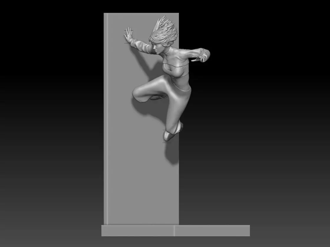 best pose parkour girl 4 3D print model_0