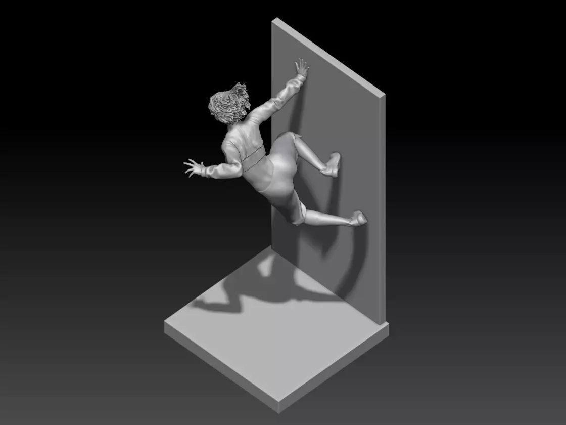 best pose parkour girl 4 3D print model_3