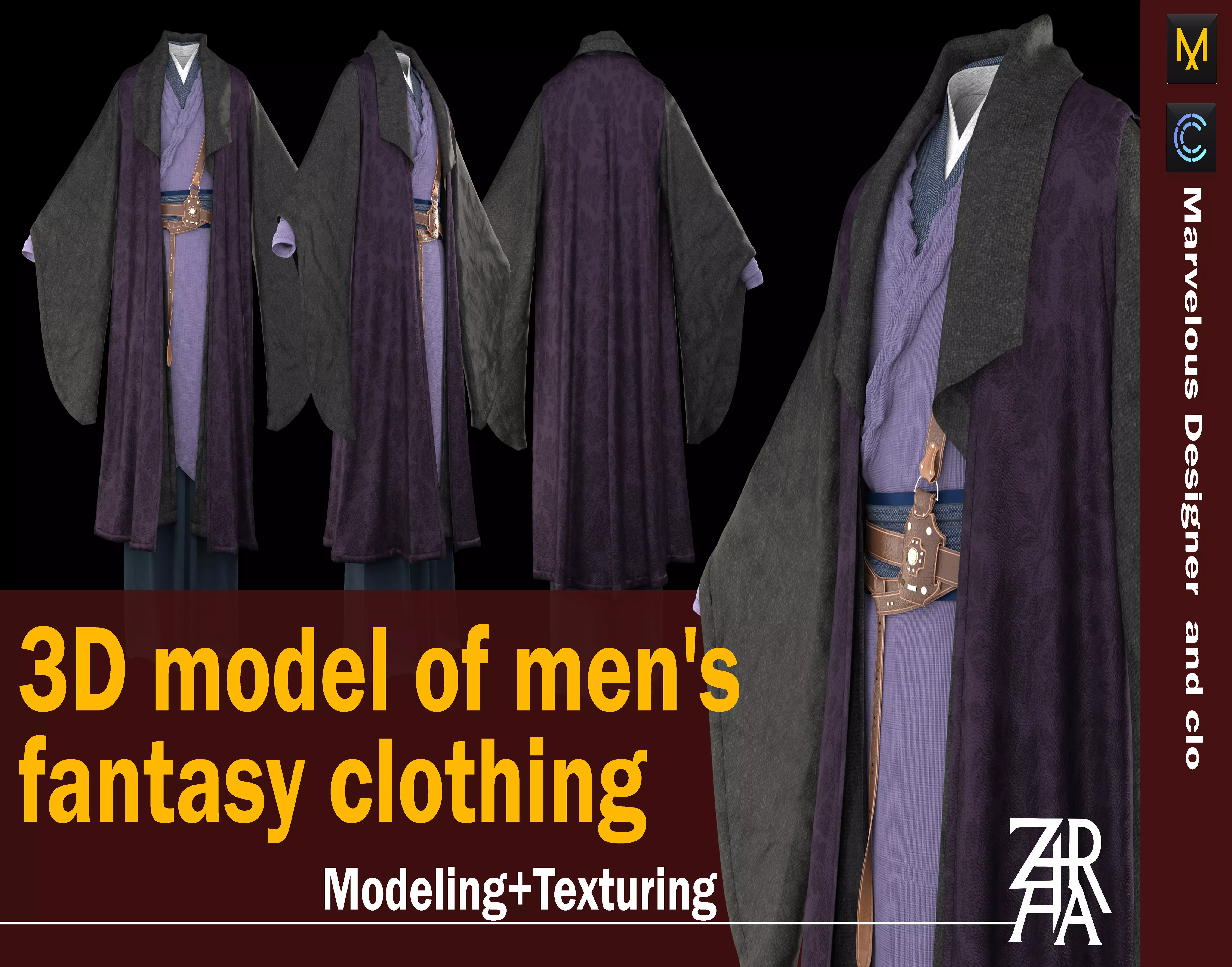 Men s fancy dress 3D model