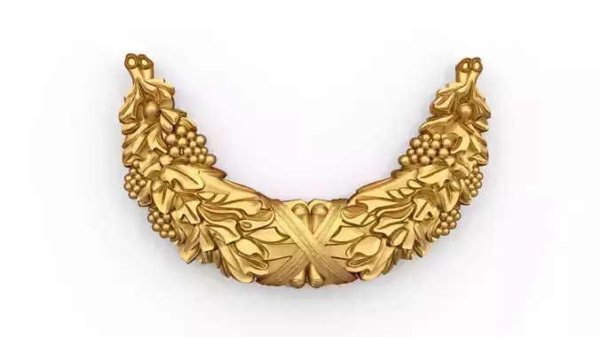 classic decorative swag onlay cnc 3d printing stl 10