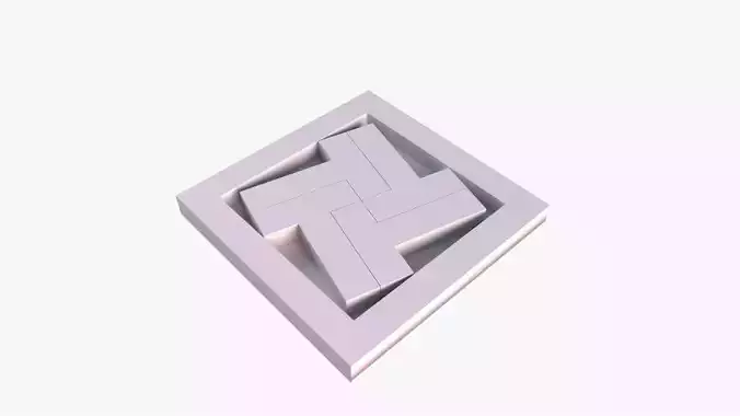 Four T Puzzle Brain Teaser 3D Printable Model