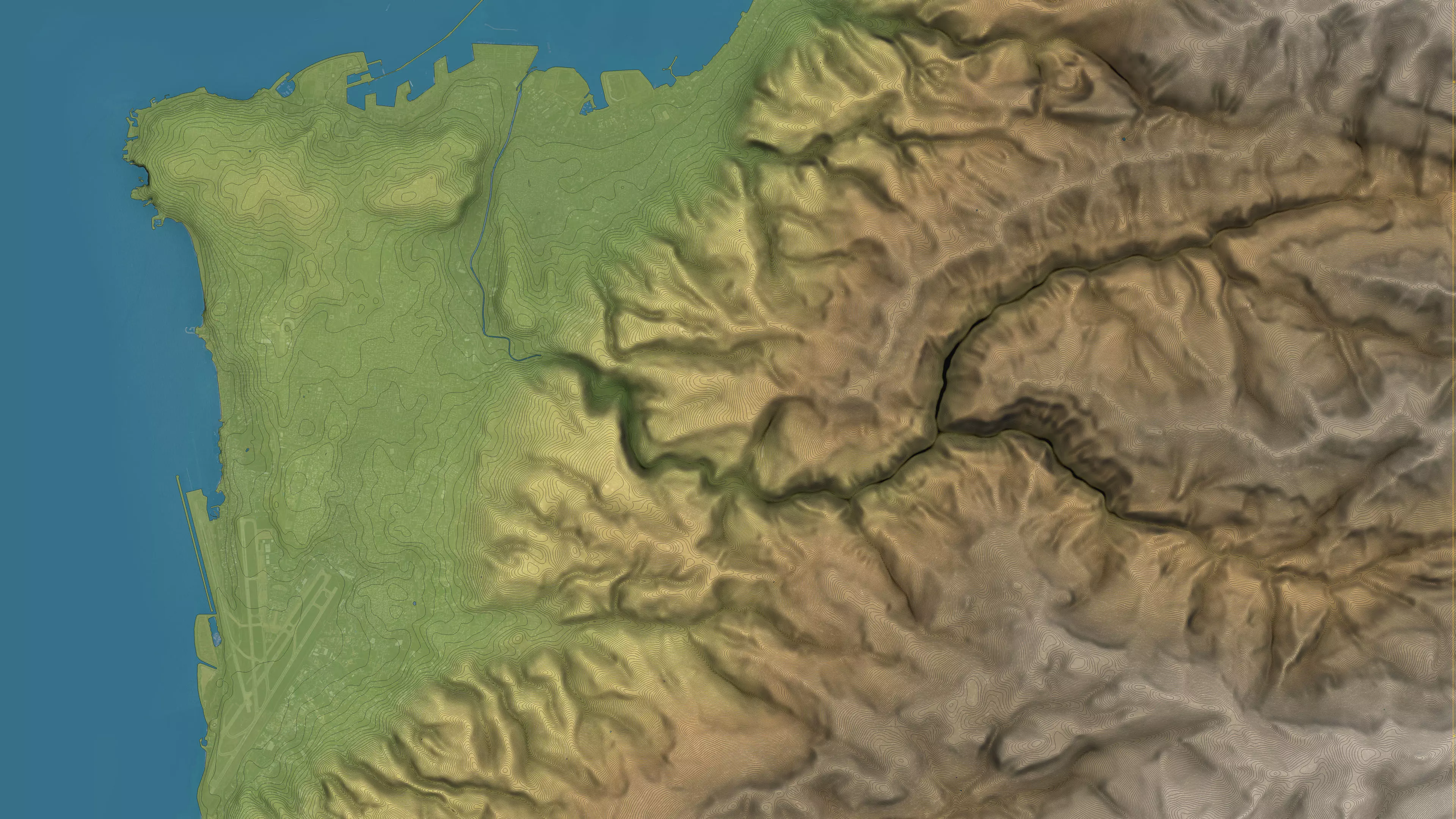 Beirut - Topography Terrain Low-poly 3D model_21