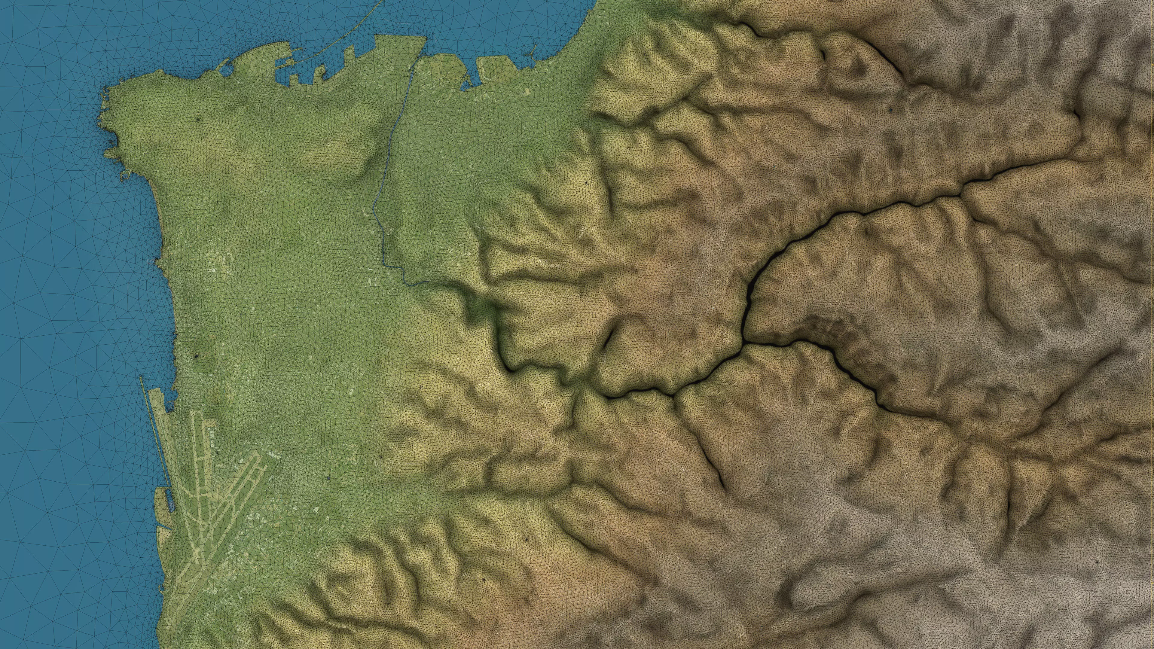 Beirut - Topography Terrain Low-poly 3D model_20