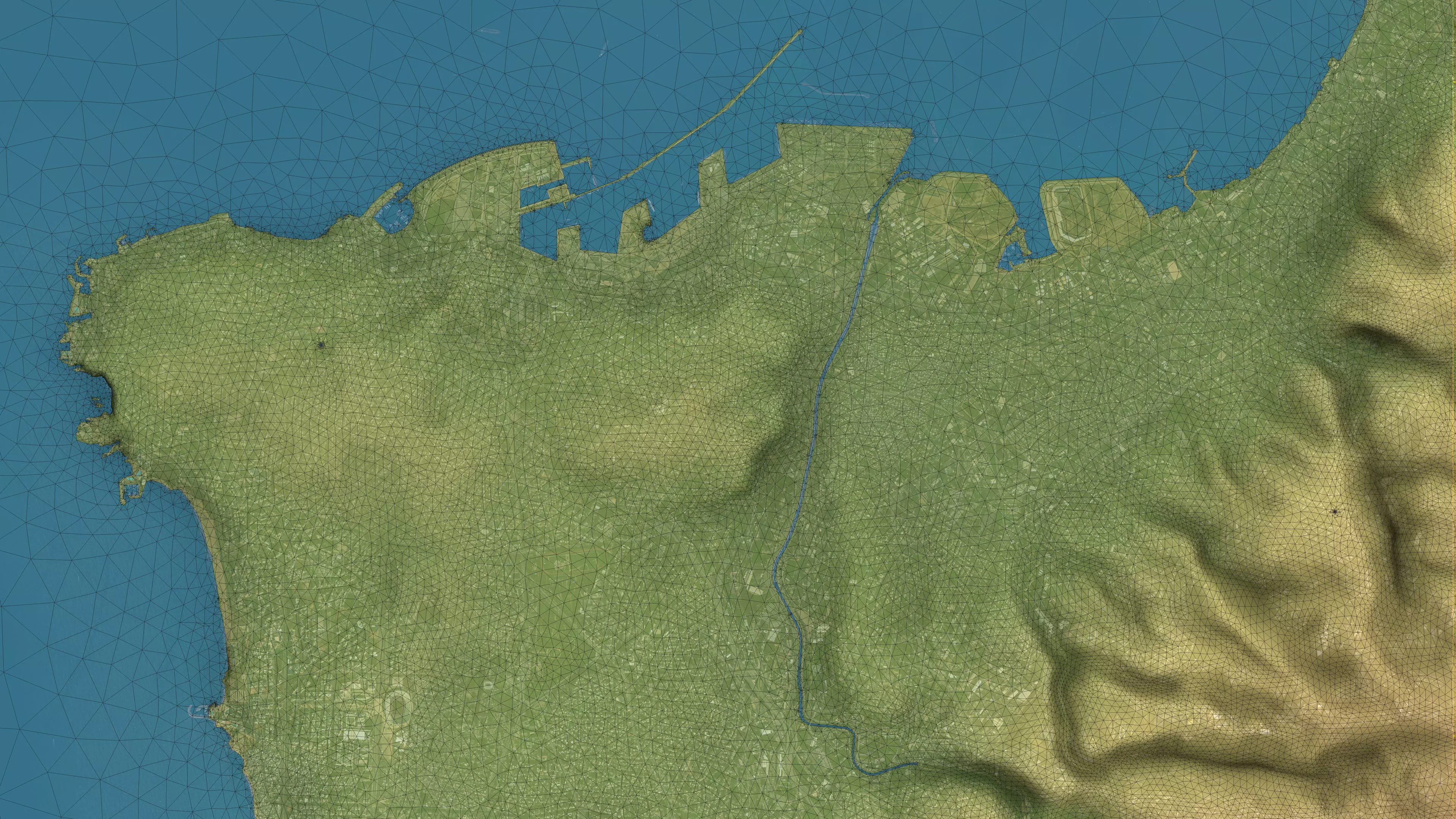 Beirut - Topography Terrain Low-poly 3D model_14