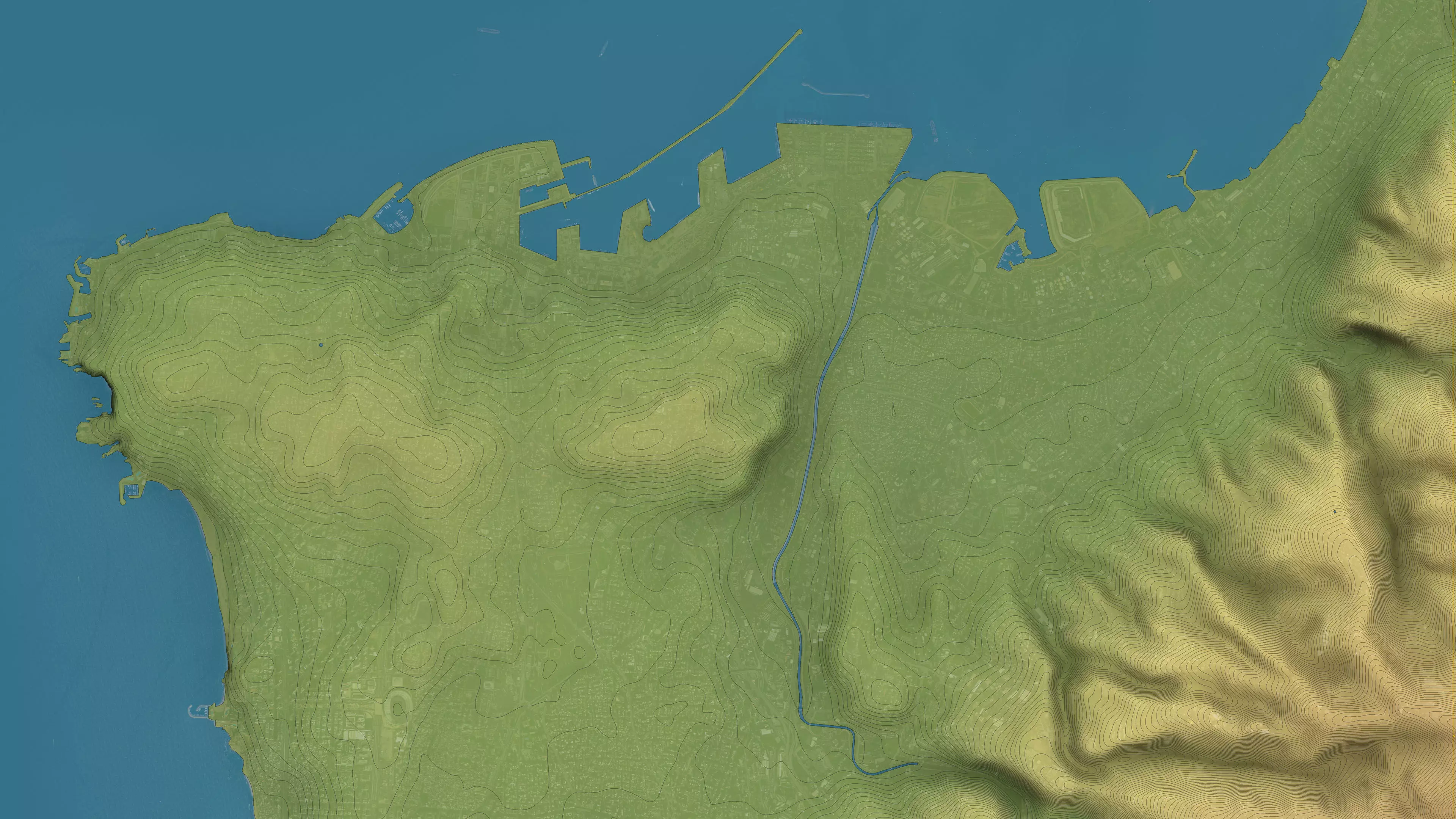 Beirut - Topography Terrain Low-poly 3D model_15