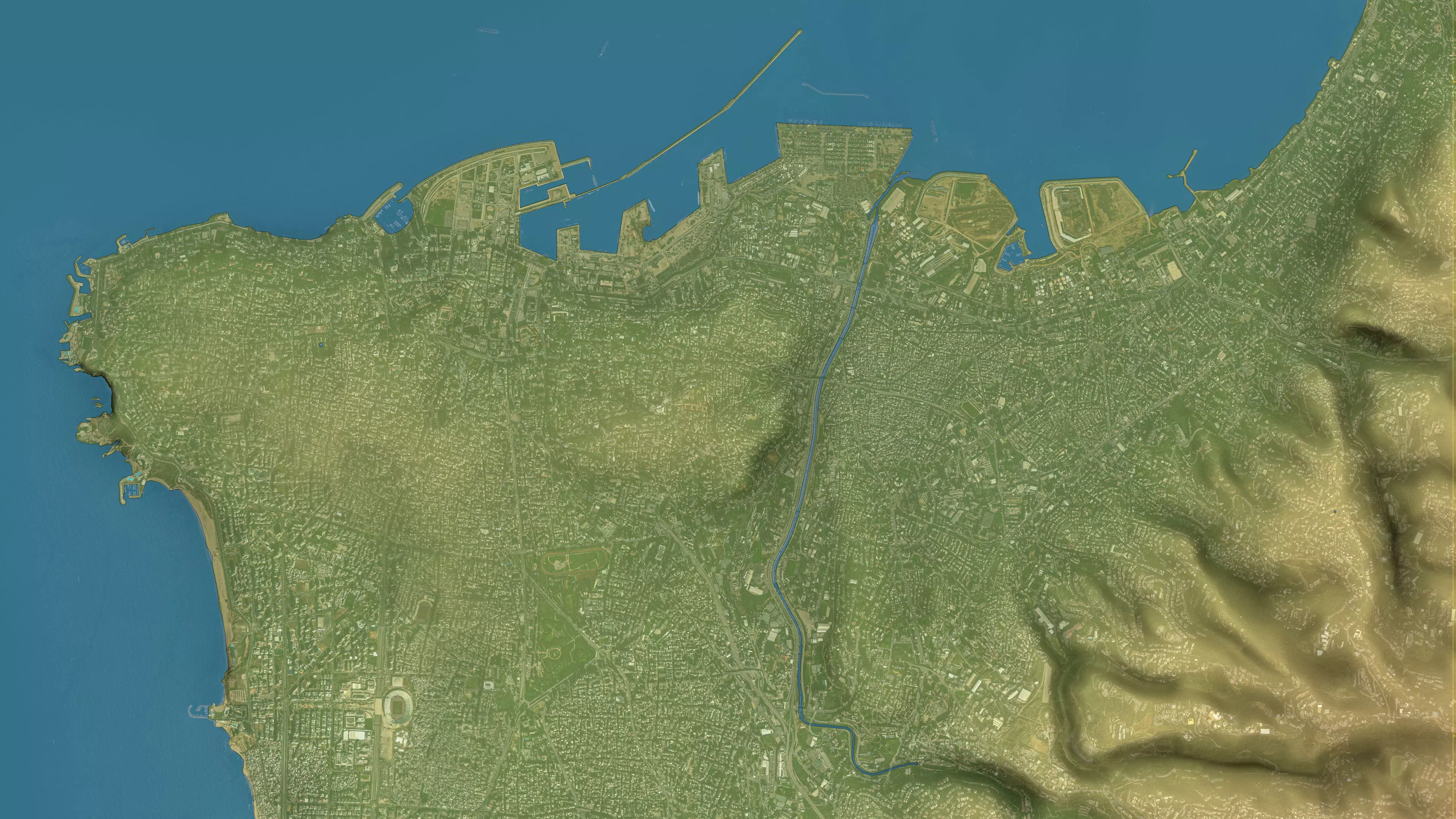 Beirut - Topography Terrain Low-poly 3D model_13