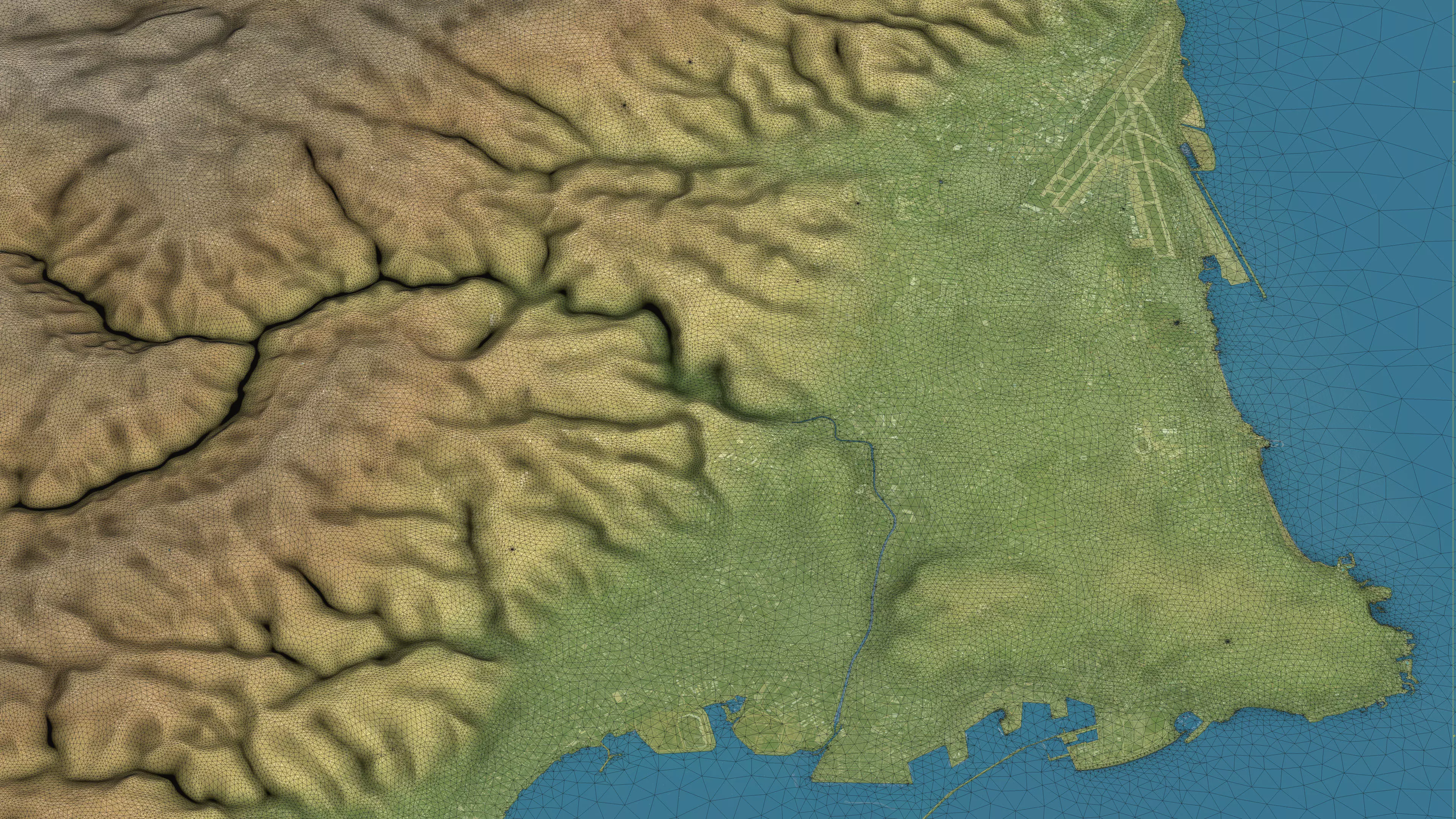 Beirut - Topography Terrain Low-poly 3D model_8