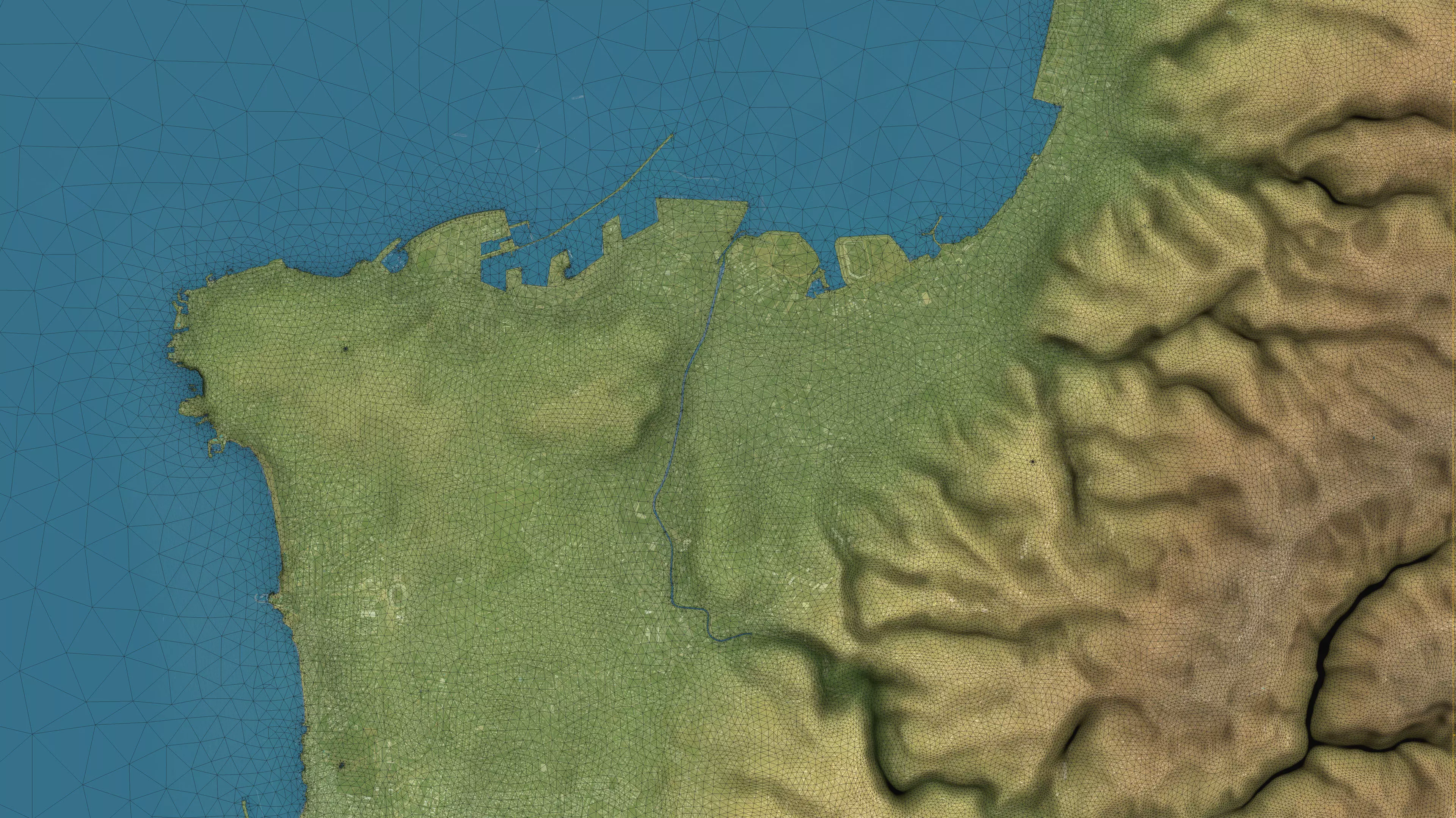 Beirut - Topography Terrain Low-poly 3D model_17
