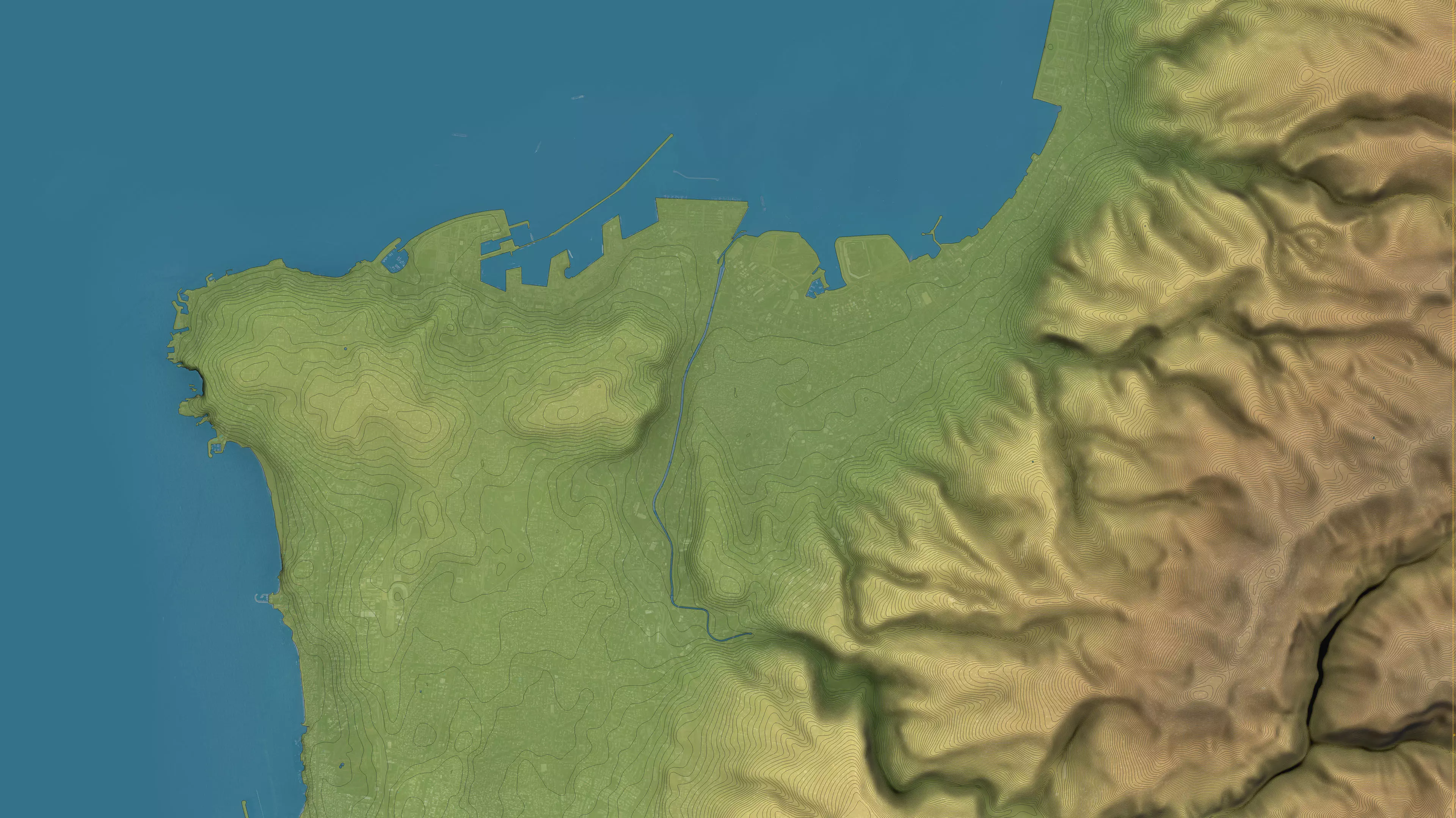 Beirut - Topography Terrain Low-poly 3D model_18