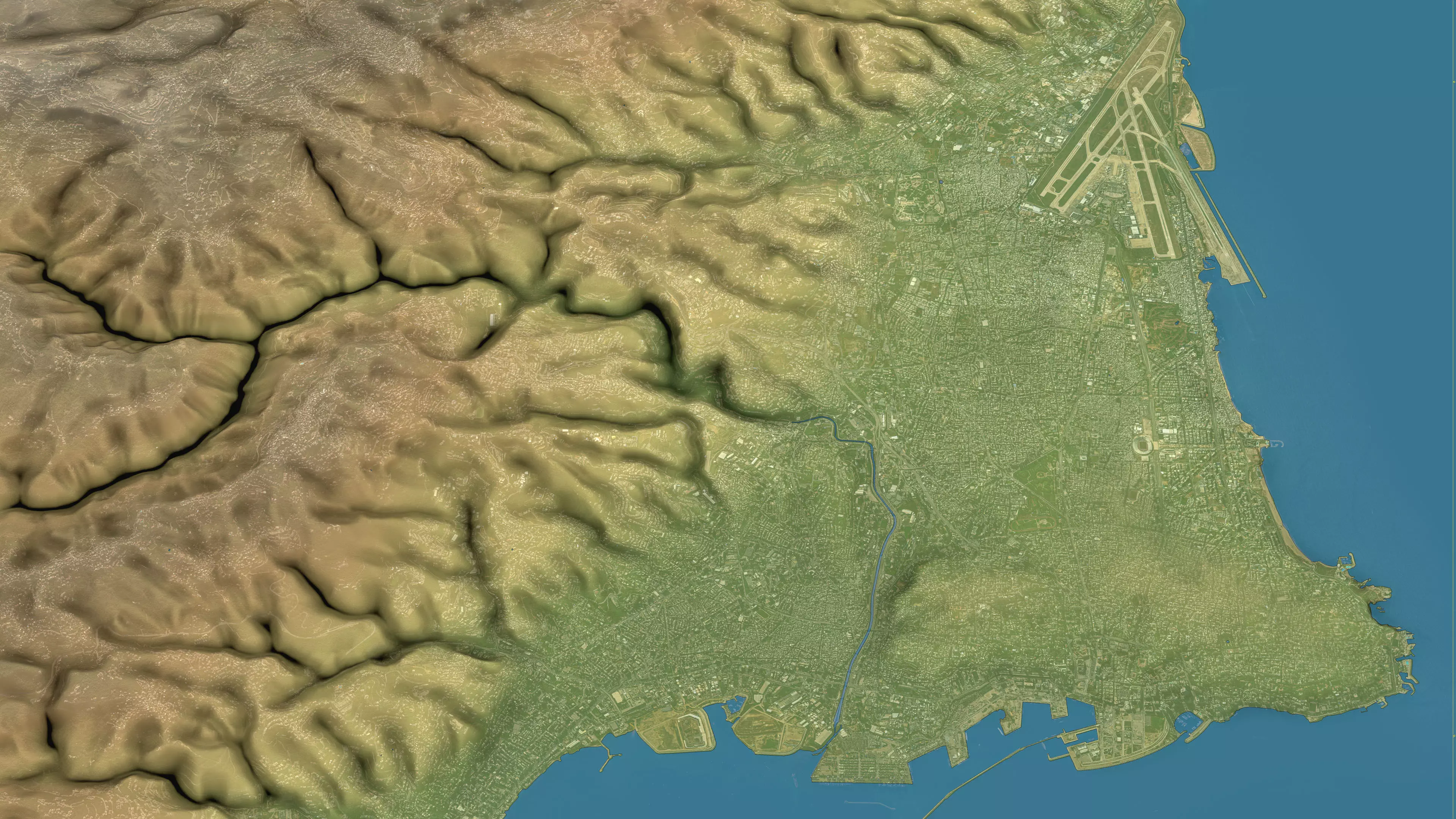 Beirut - Topography Terrain 3D City 3D Model Collection_7