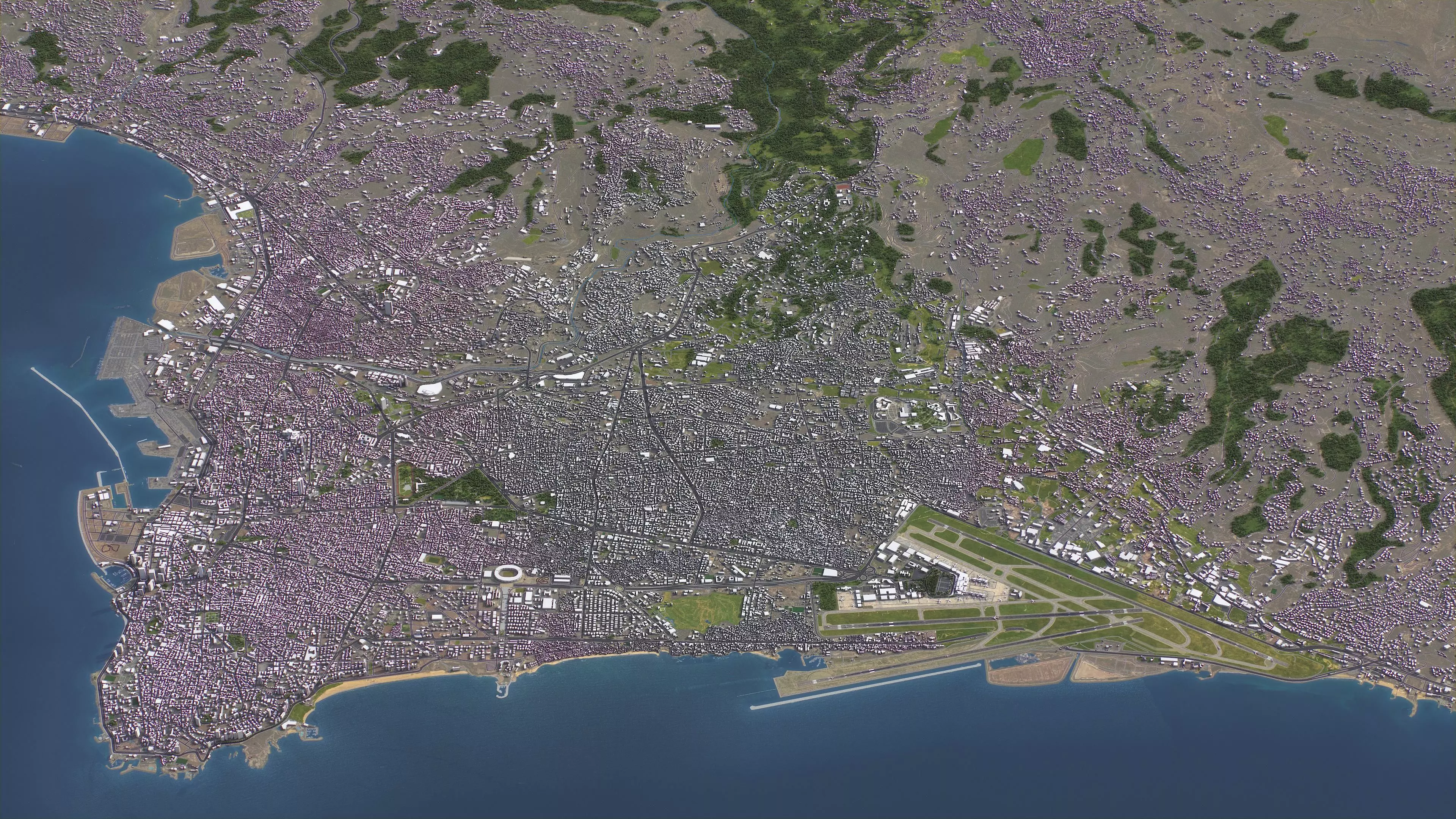 Beirut - Topography Terrain 3D City 3D Model Collection_1