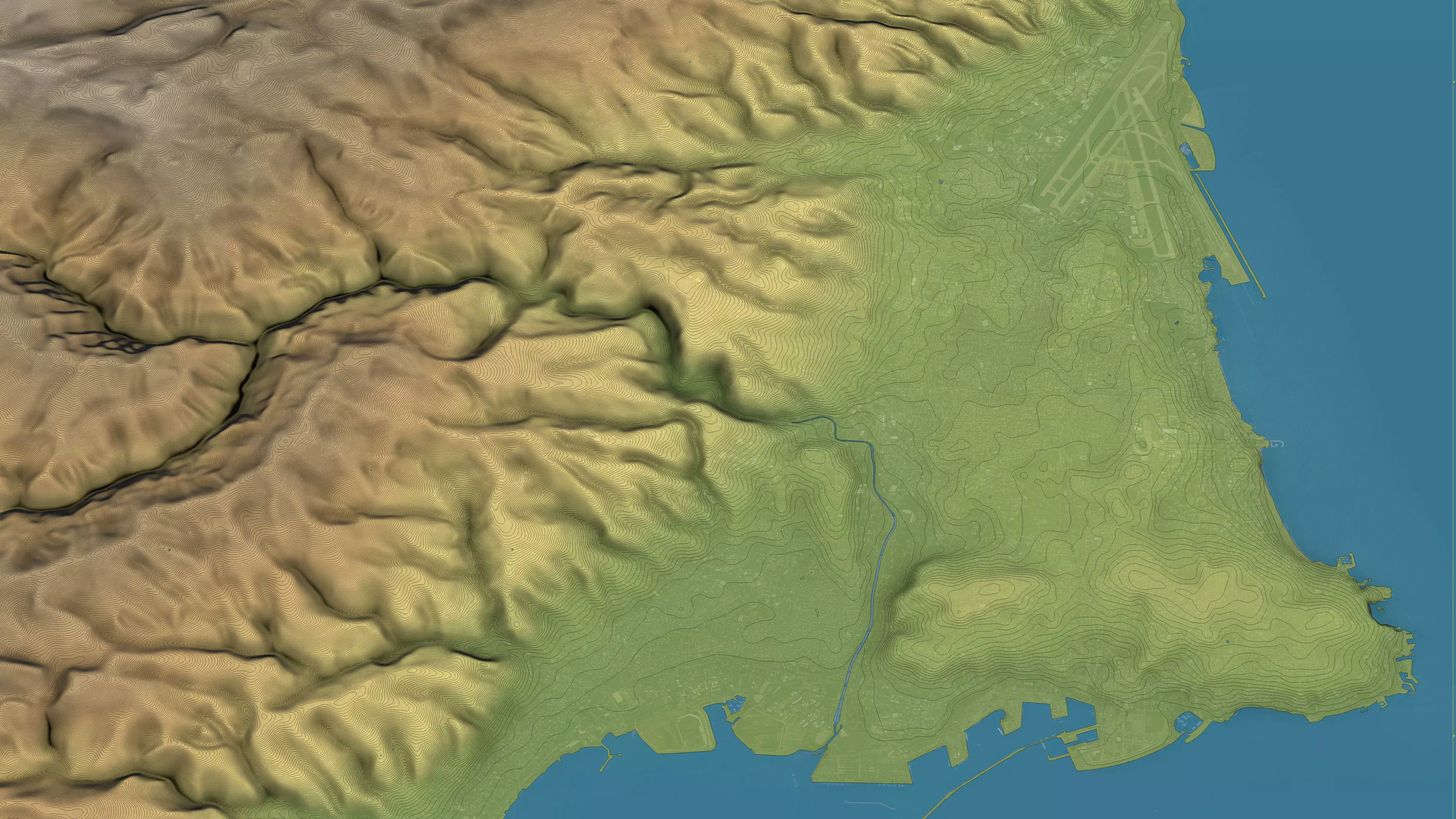 Beirut - Topography Terrain 3D City 3D Model Collection_8