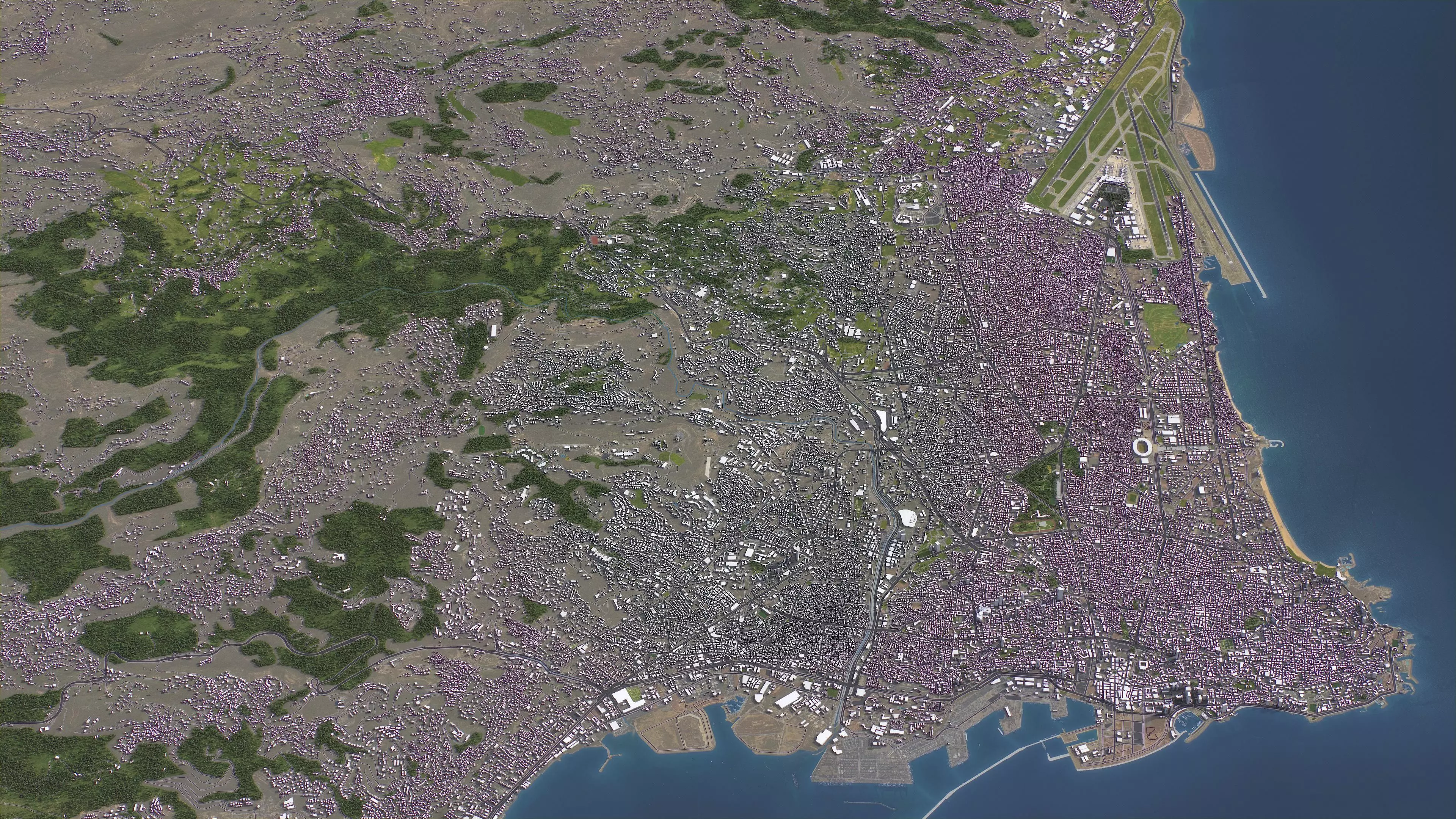 Beirut - Topography Terrain 3D City 3D Model Collection_5