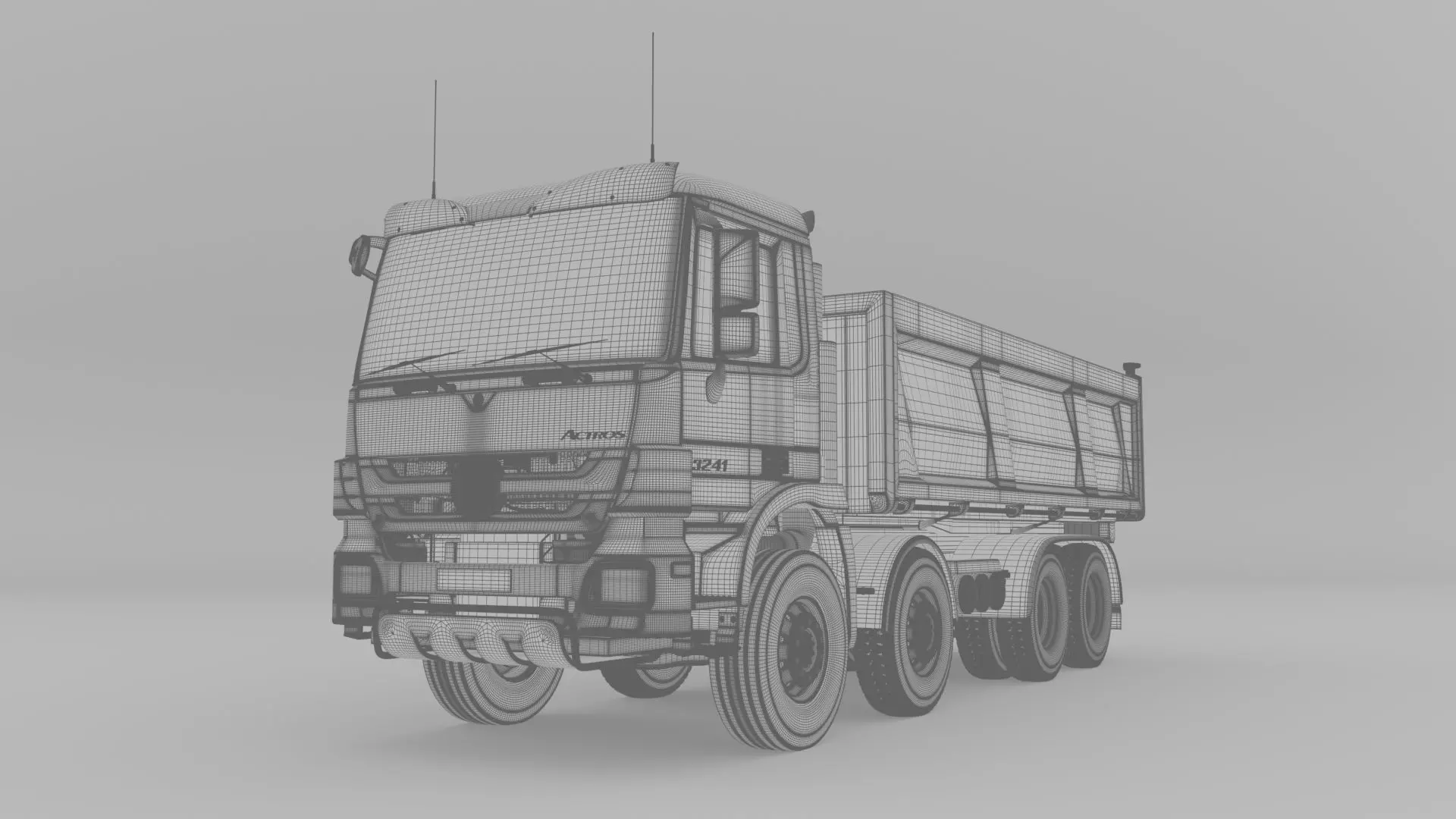 Mercedes Actros 3241-K 8x4 Meiller 3D model_20