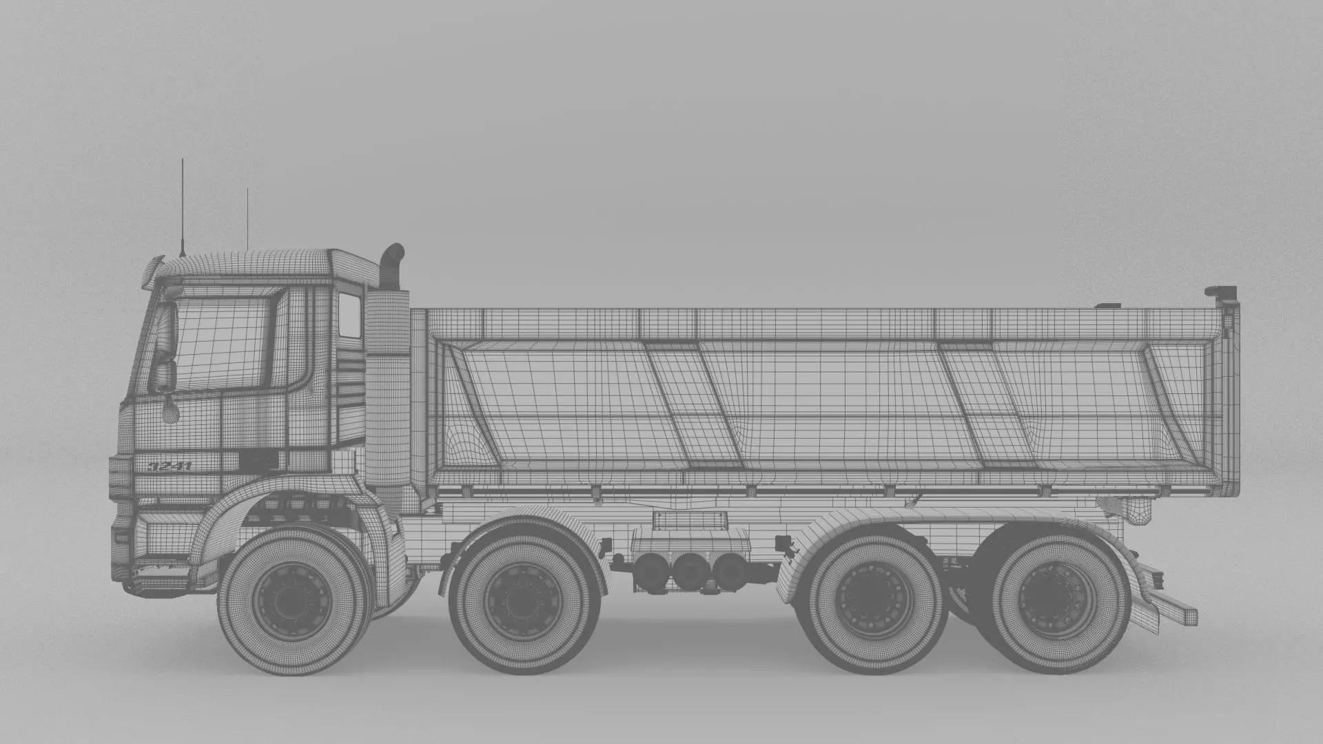 Mercedes Actros 3241-K 8x4 Meiller 3D model_22