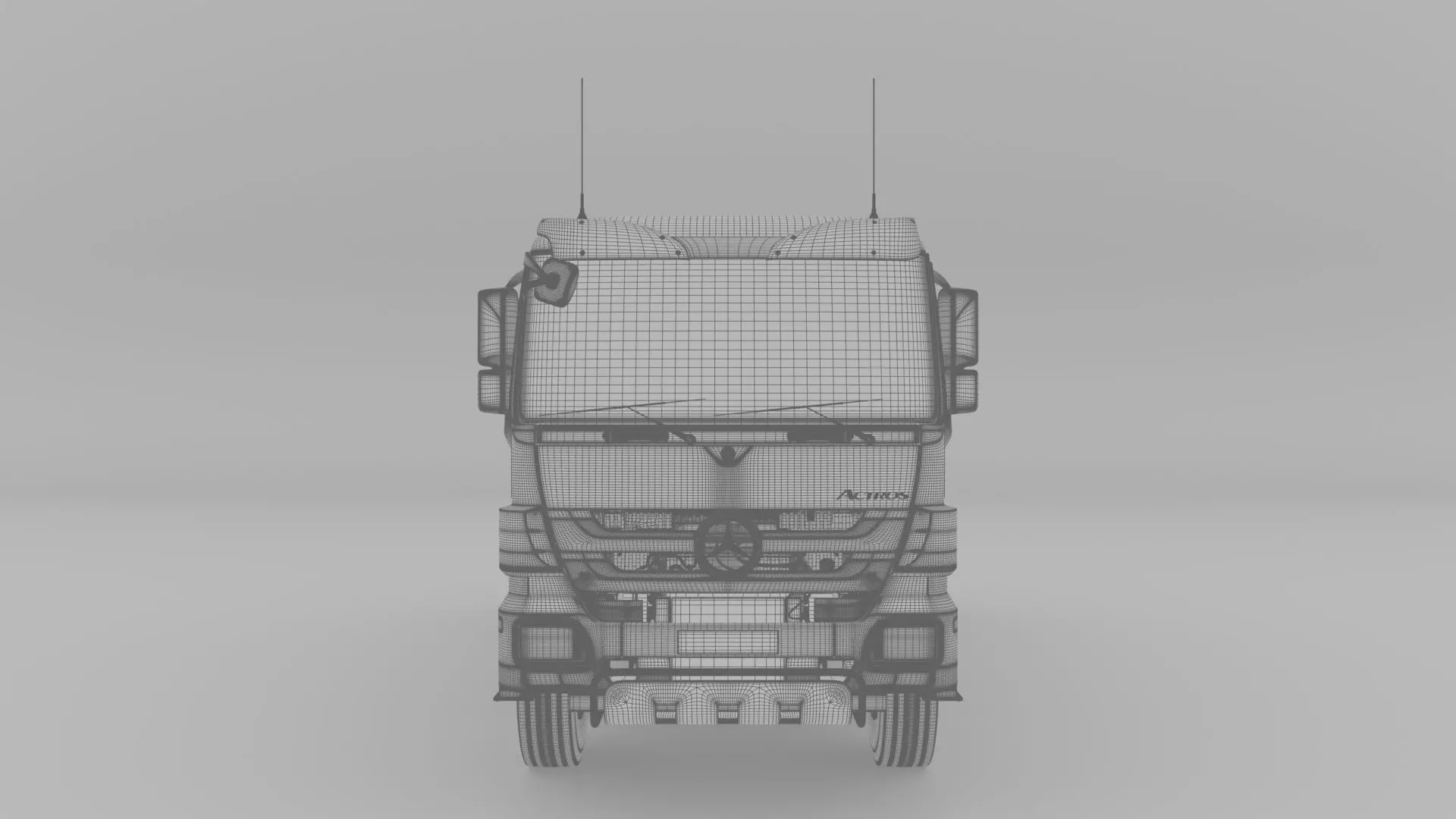 Mercedes Actros 3241-K 8x4 Meiller 3D model_34