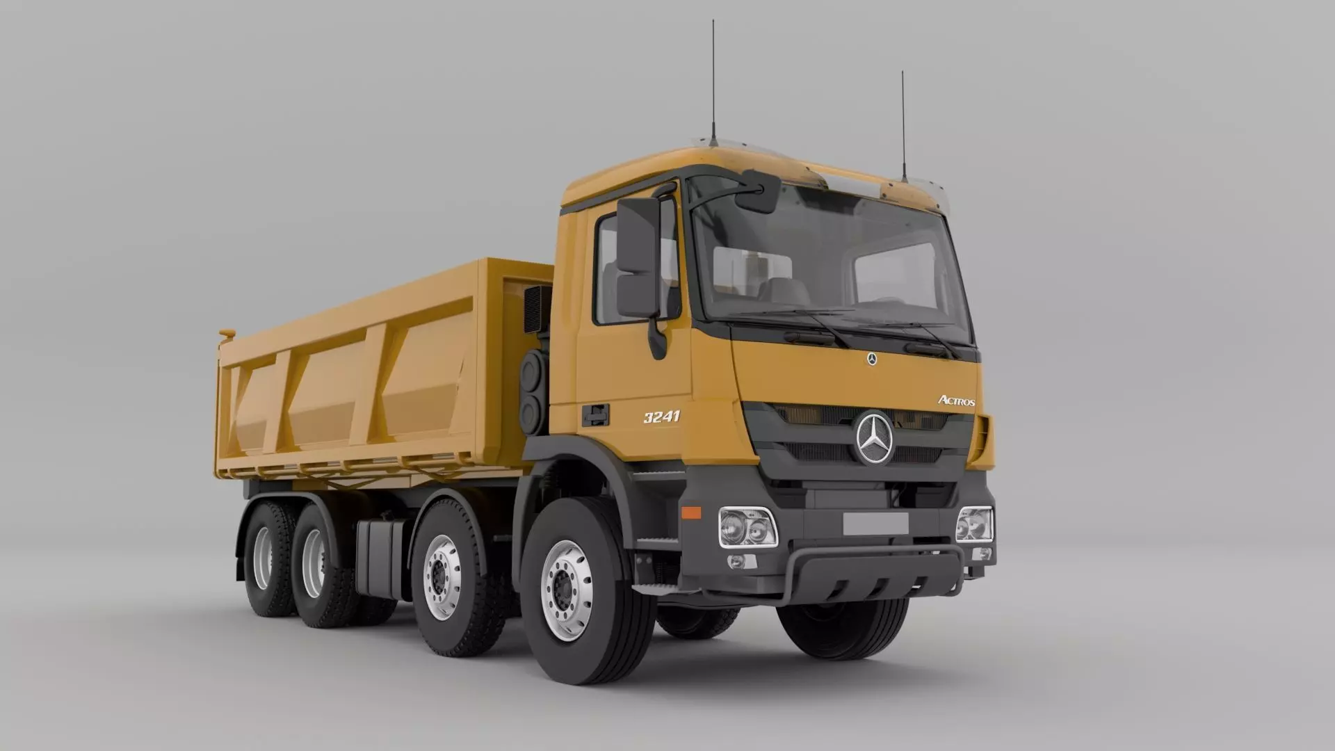 Mercedes Actros 3241-K 8x4 Meiller 3D model_6