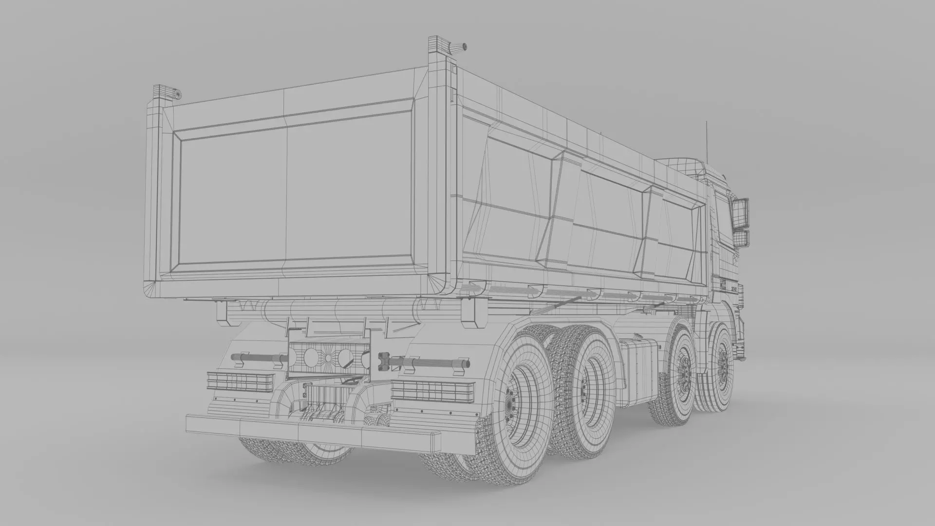 Mercedes Actros 3241-K 8x4 Meiller 3D model_27