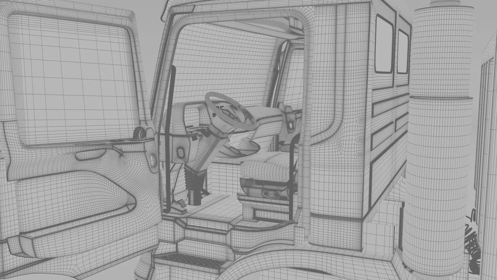 Mercedes Actros 3241-K 8x4 Meiller 3D model_40