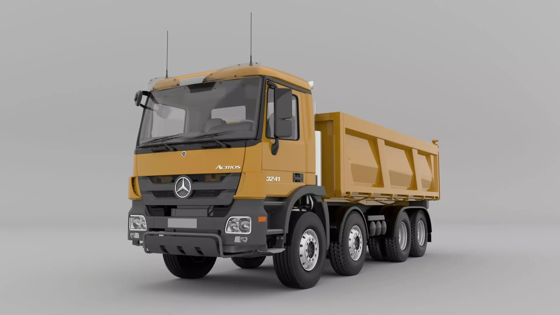 Mercedes Actros 3241-K 8x4 Meiller 3D model_0
