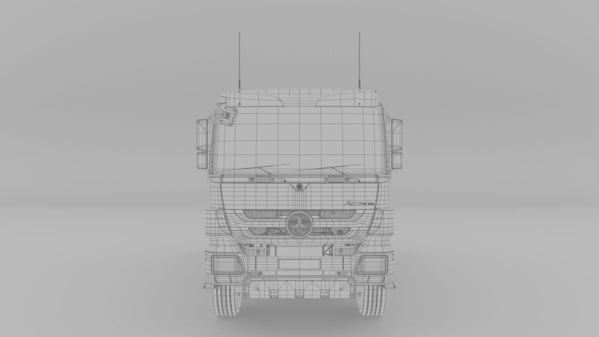 Mercedes Actros 3241-K 8x4 Meiller 3D model_33