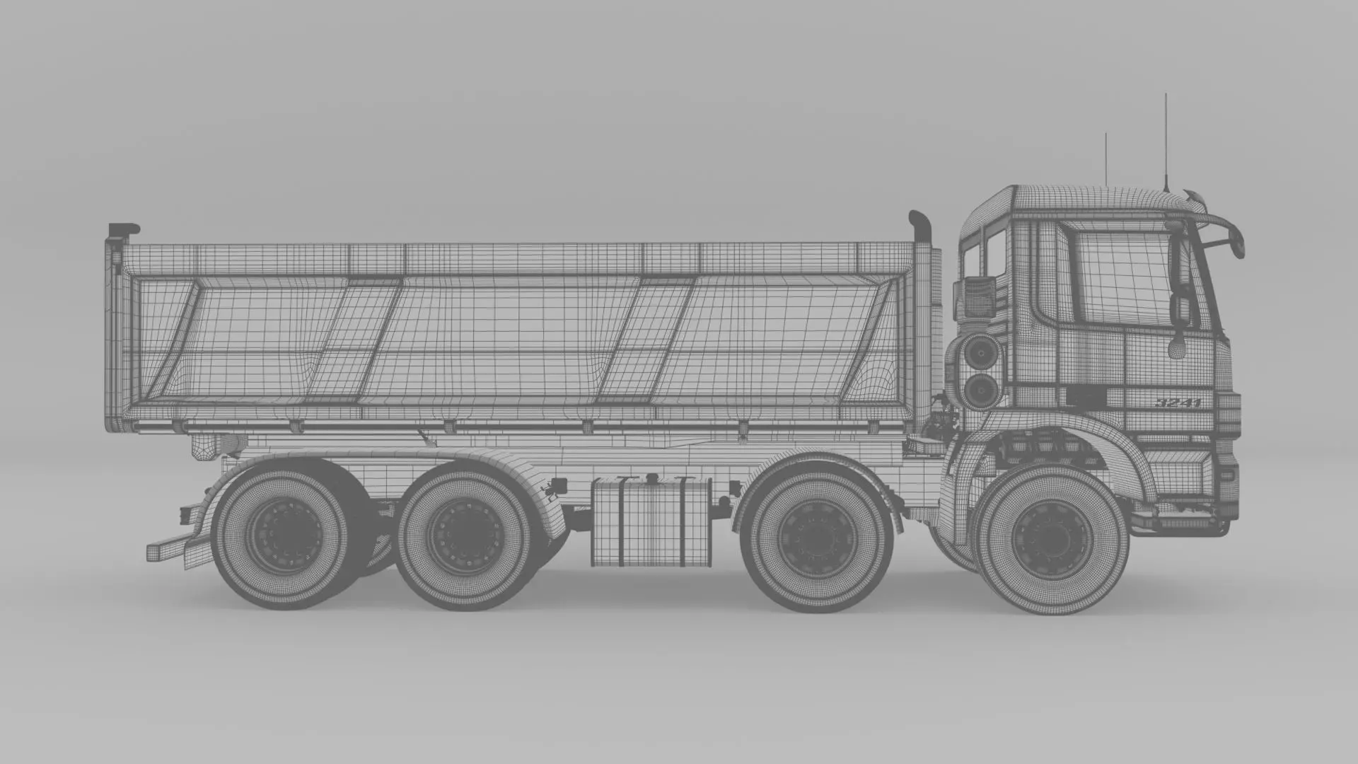 Mercedes Actros 3241-K 8x4 Meiller 3D model_30