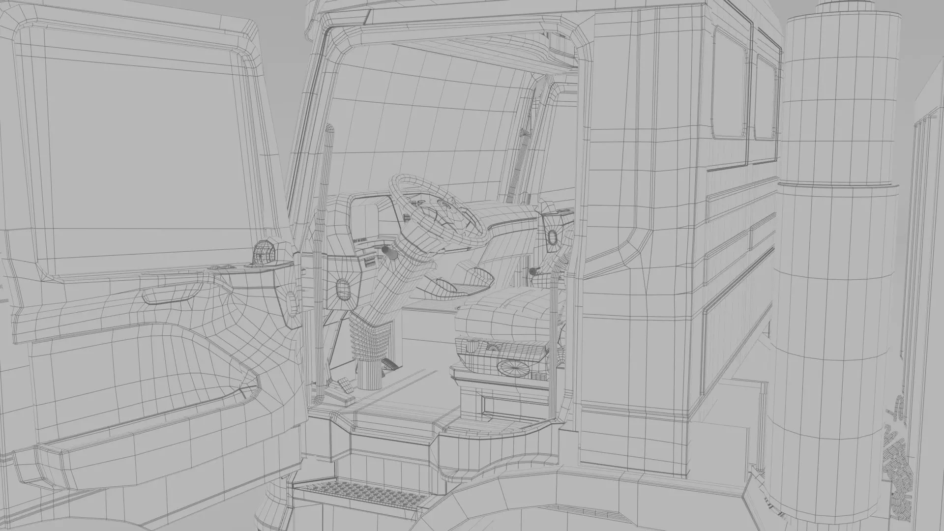 Mercedes Actros 3241-K 8x4 Meiller 3D model_39