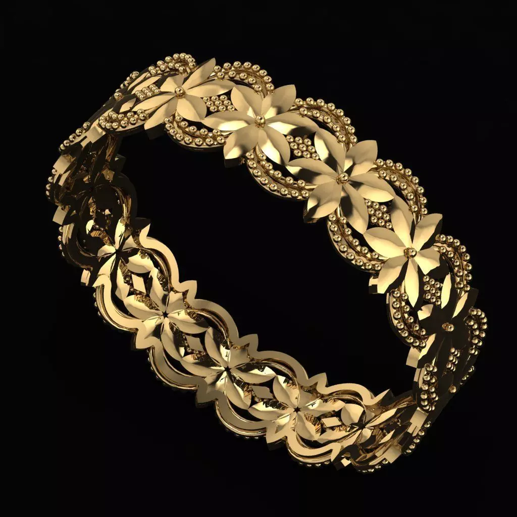 Arabic Tire Ring 3D print model_0